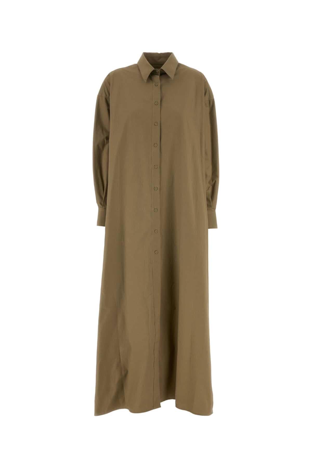 Mud stretch poplin oversize shirt dress