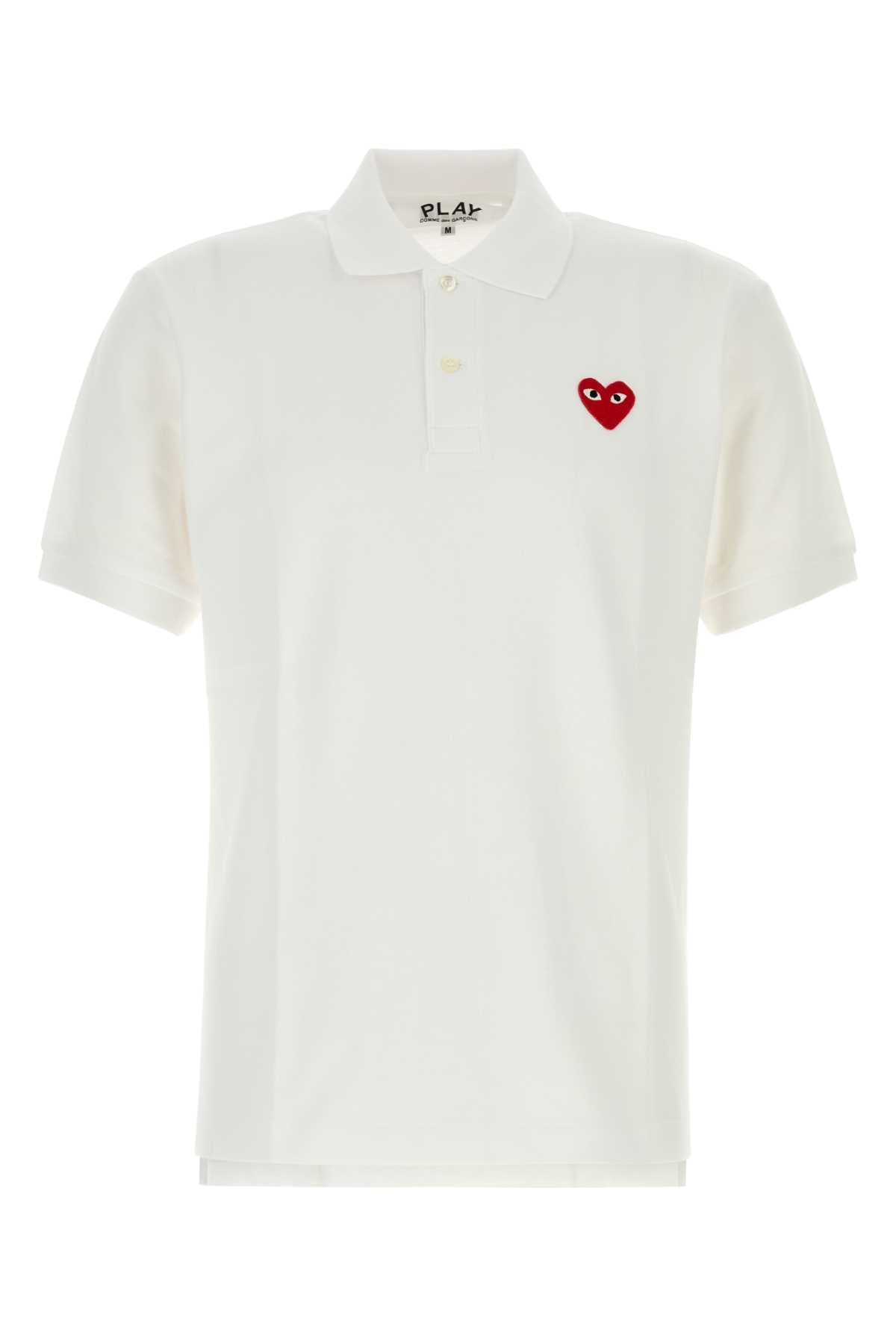 White piquet polo shirt
