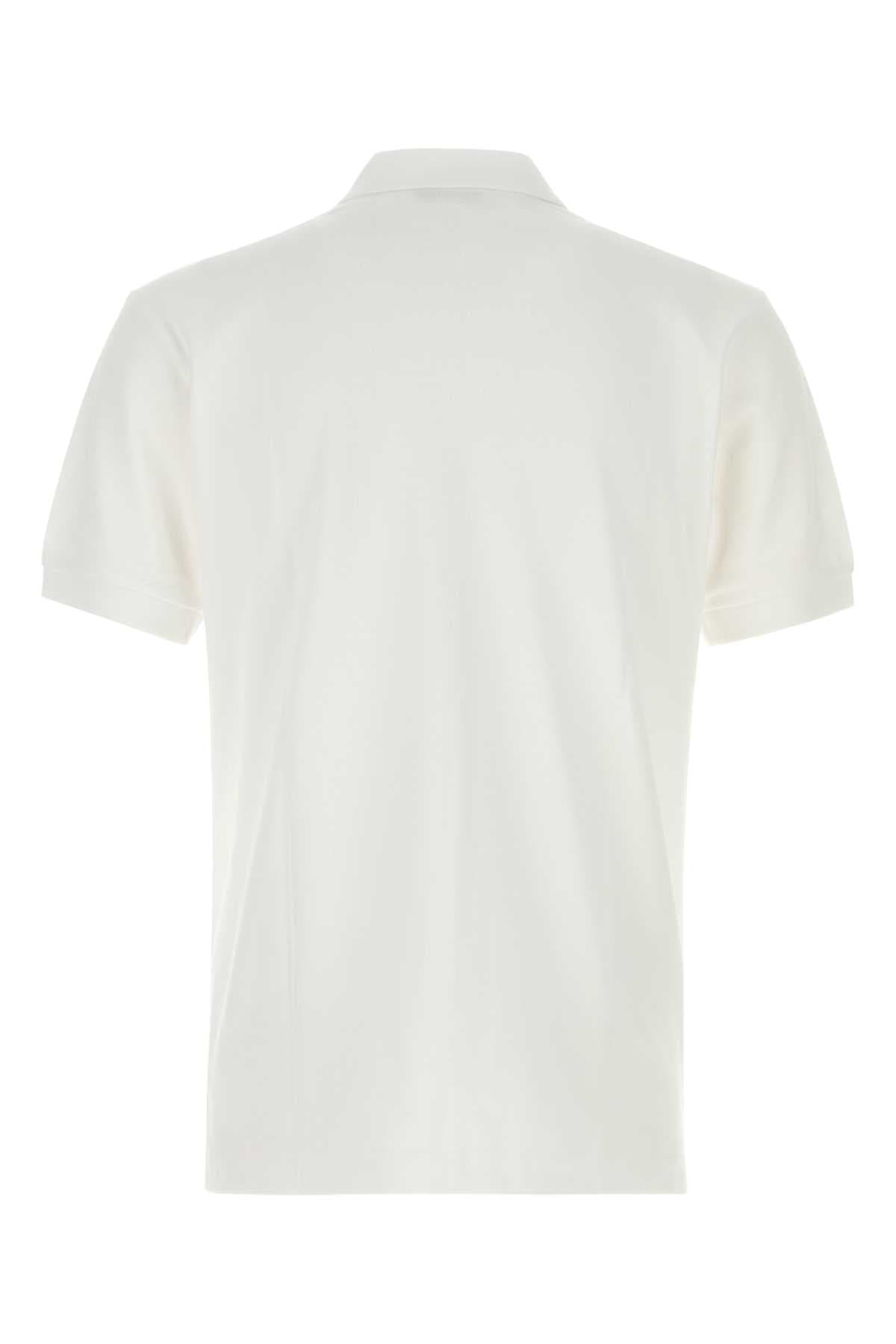 White piquet polo shirt - мініатюра 2
