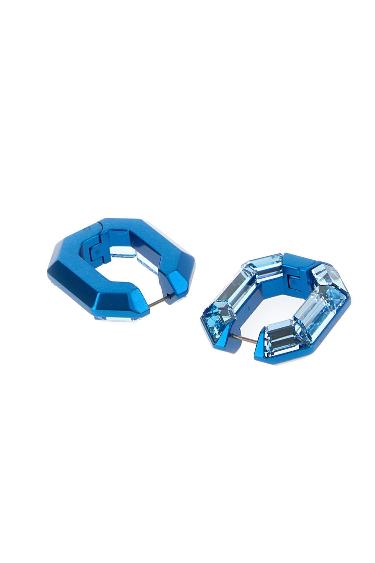 Light blue crystal Lucent earrings - мініатюра 2