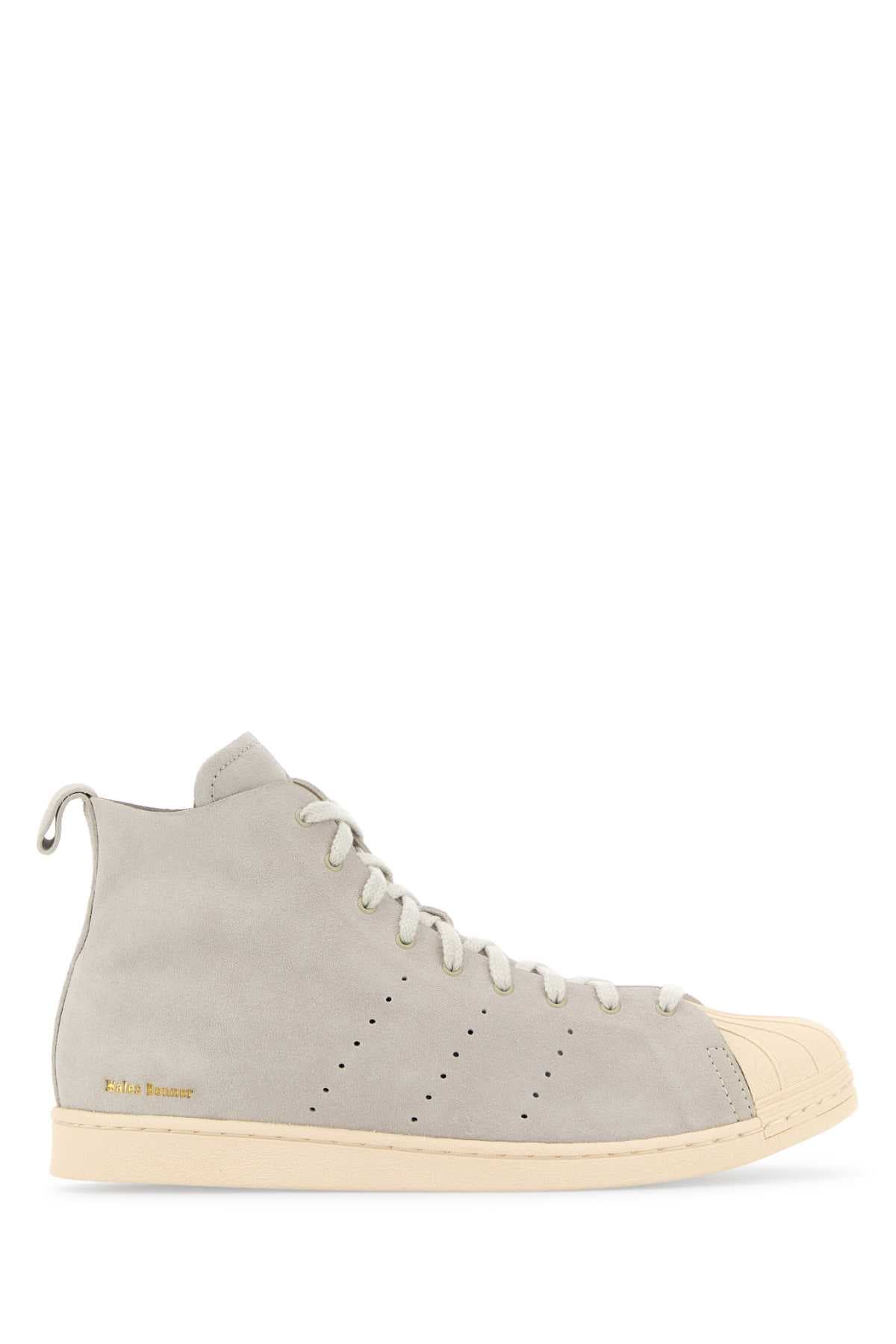 Light grey suede Wales Bonner X Adidas Superstar sneakers