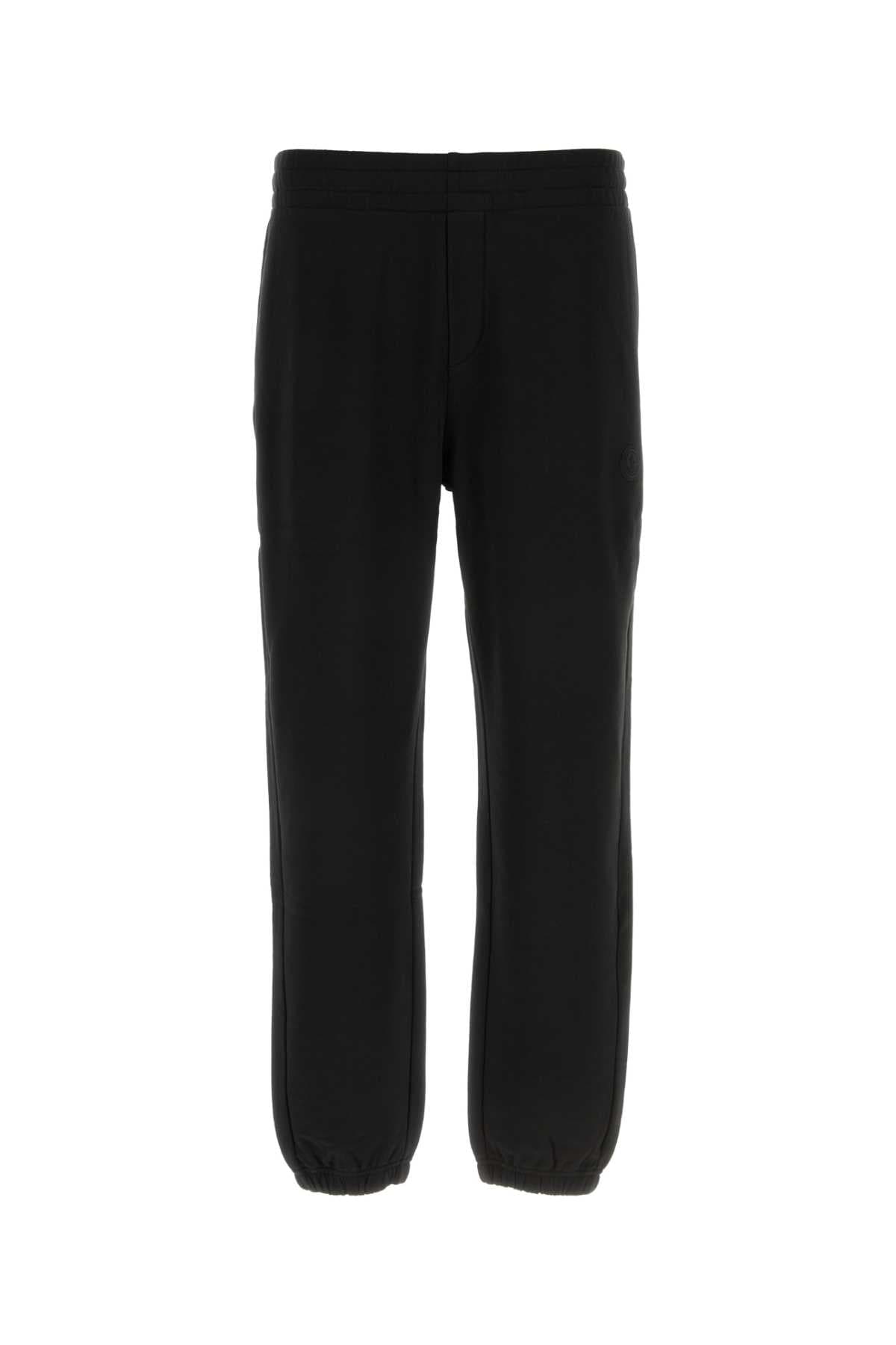 Black cotton joggers
