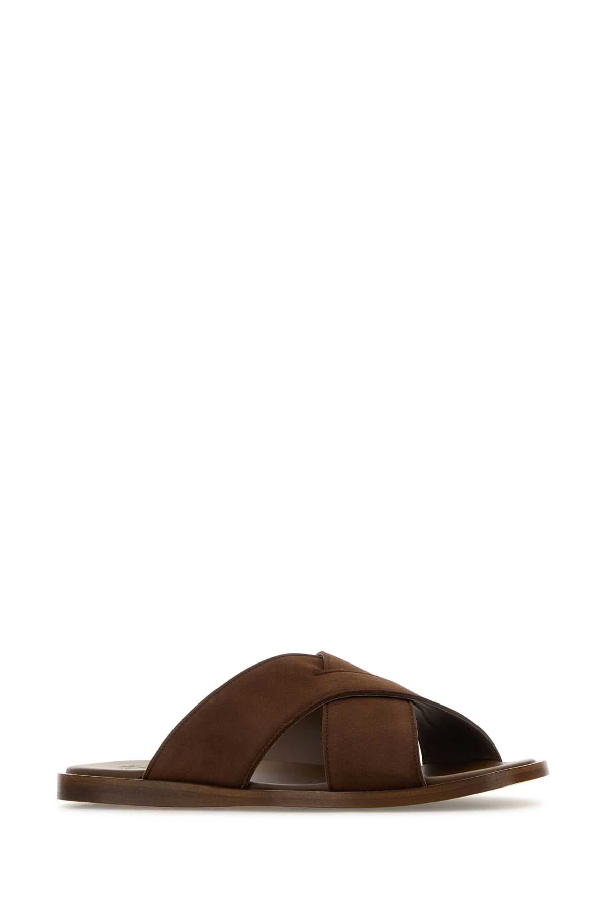 Brown suede Oriyah slippers - мініатюра 2