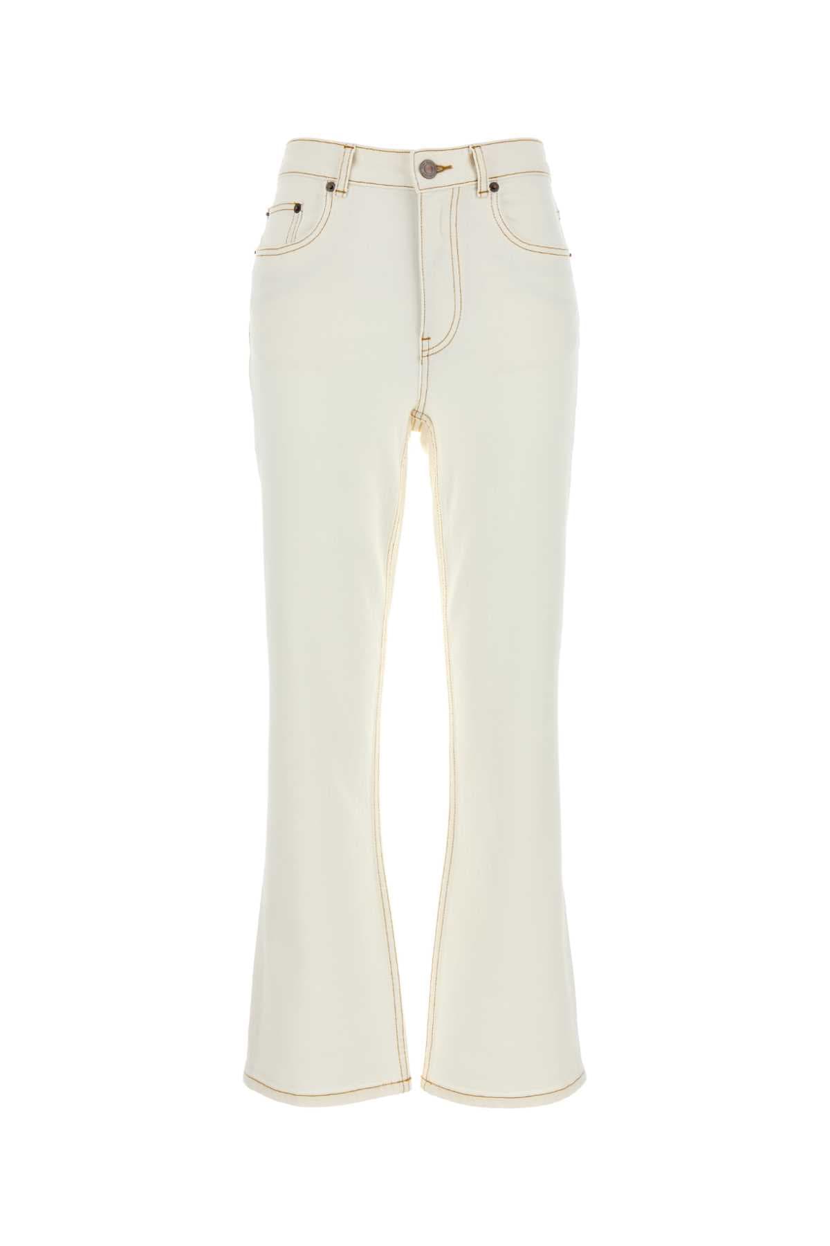 White denim jeans