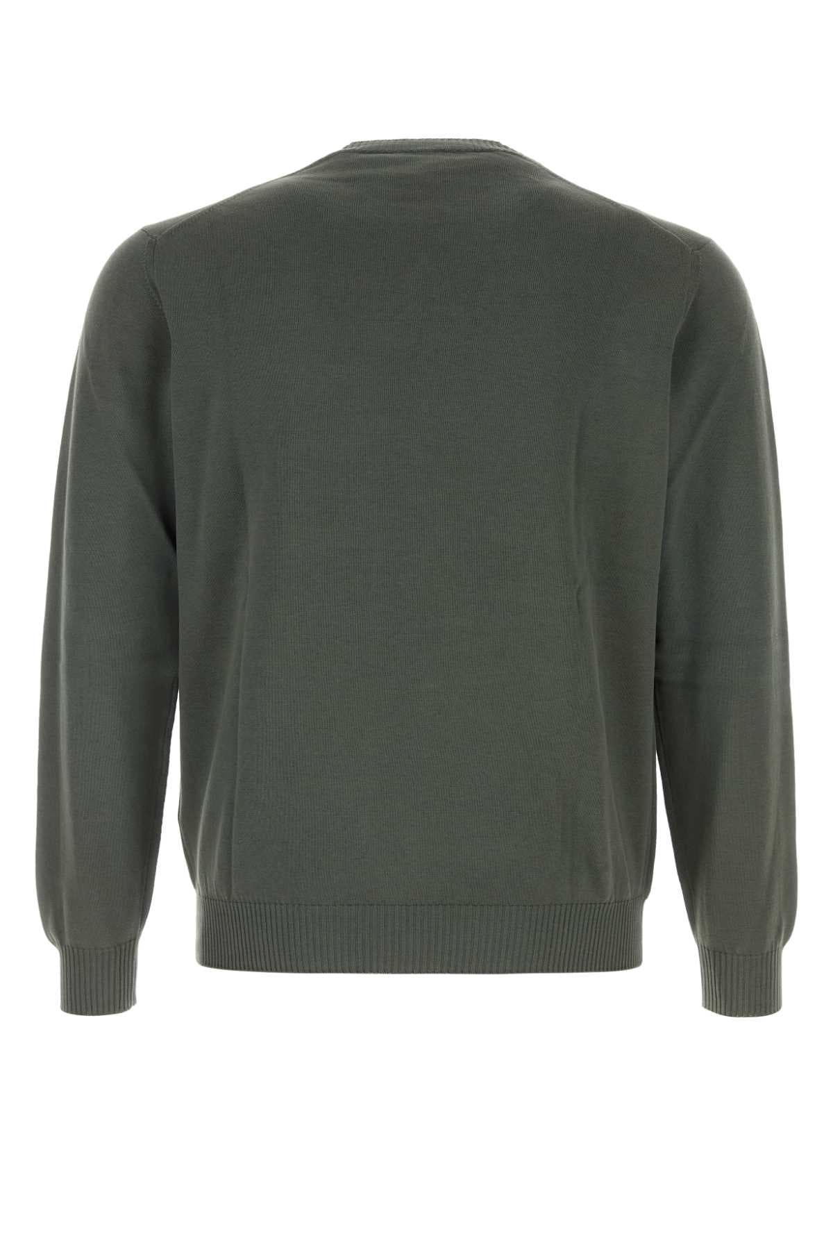 Sage green cotton sweater - мініатюра 2