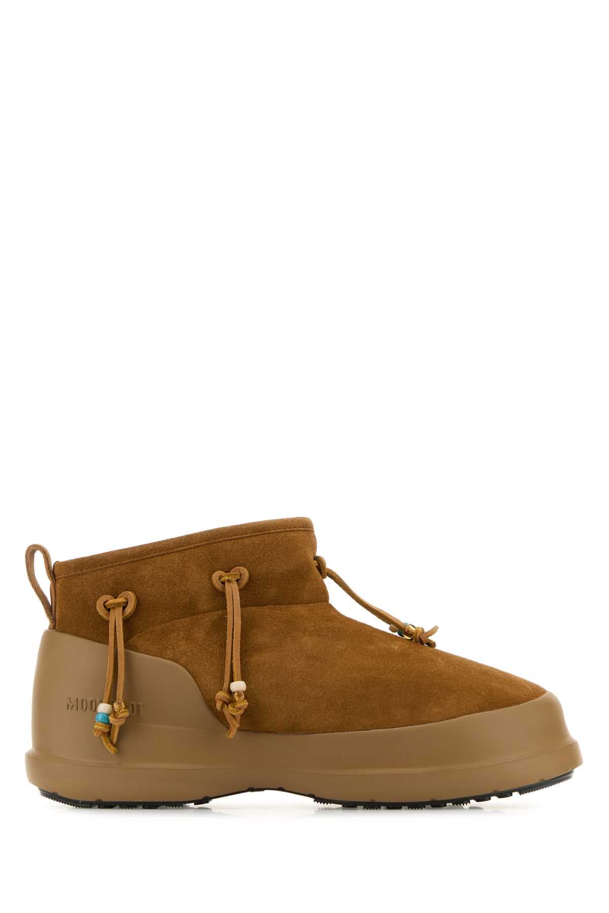 Caramel suede Luna Low ankle boots