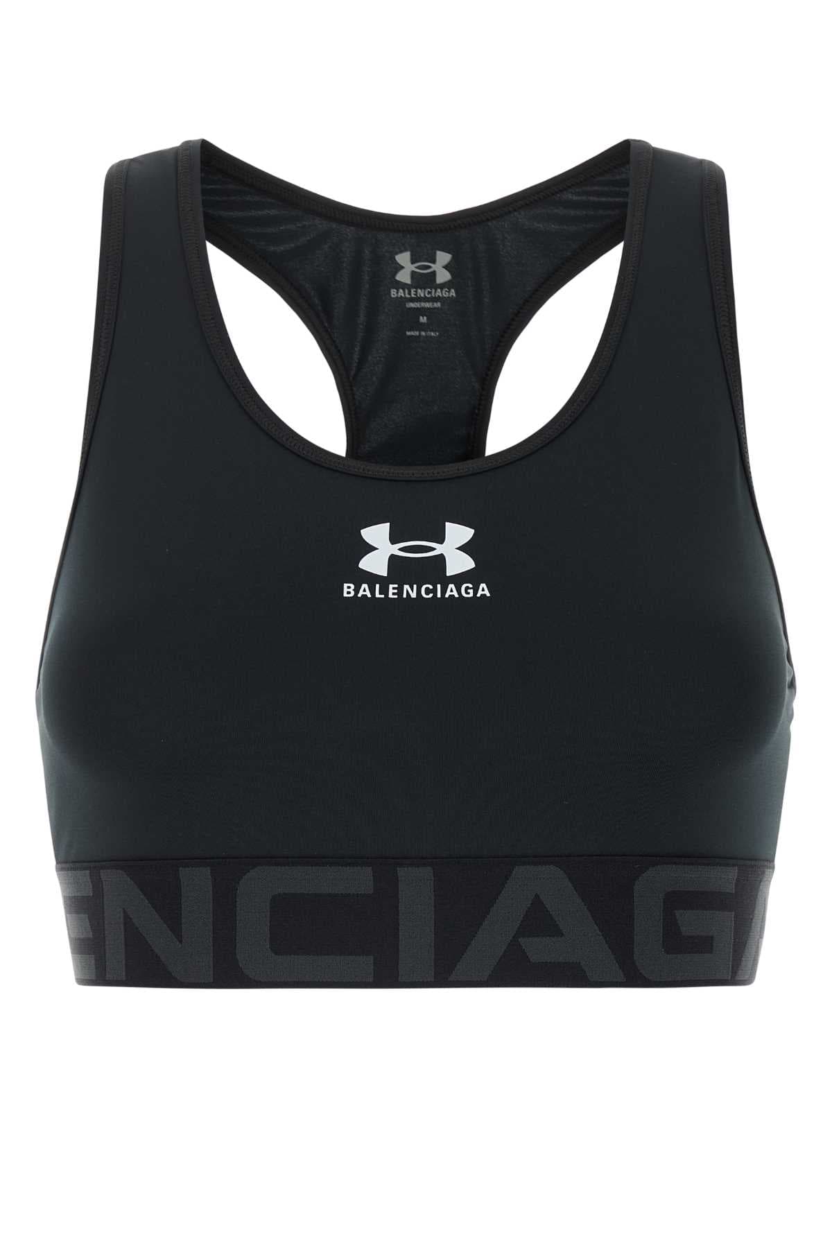 Black tech jersey Balenciaga X Under Armour® bra