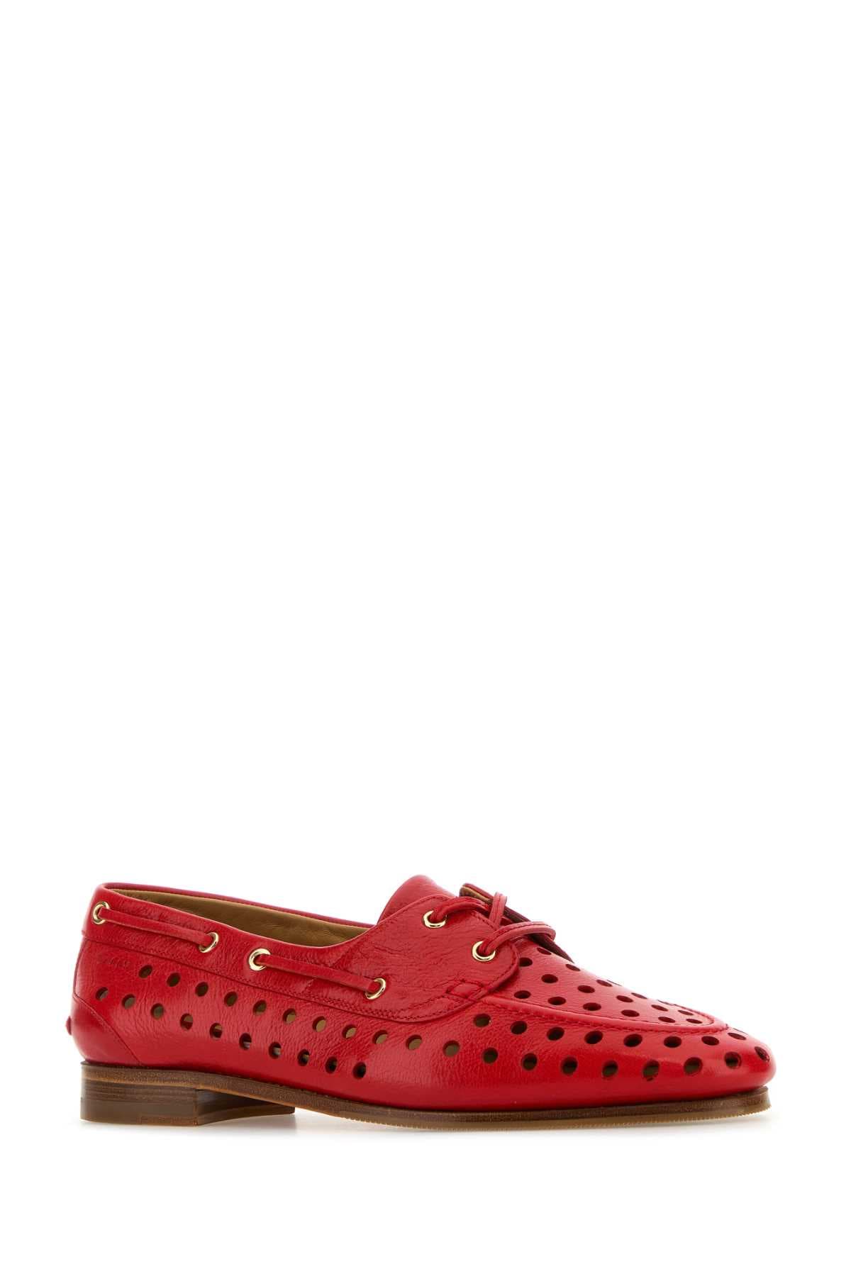 Red leather Party lace-up shoes - мініатюра 2