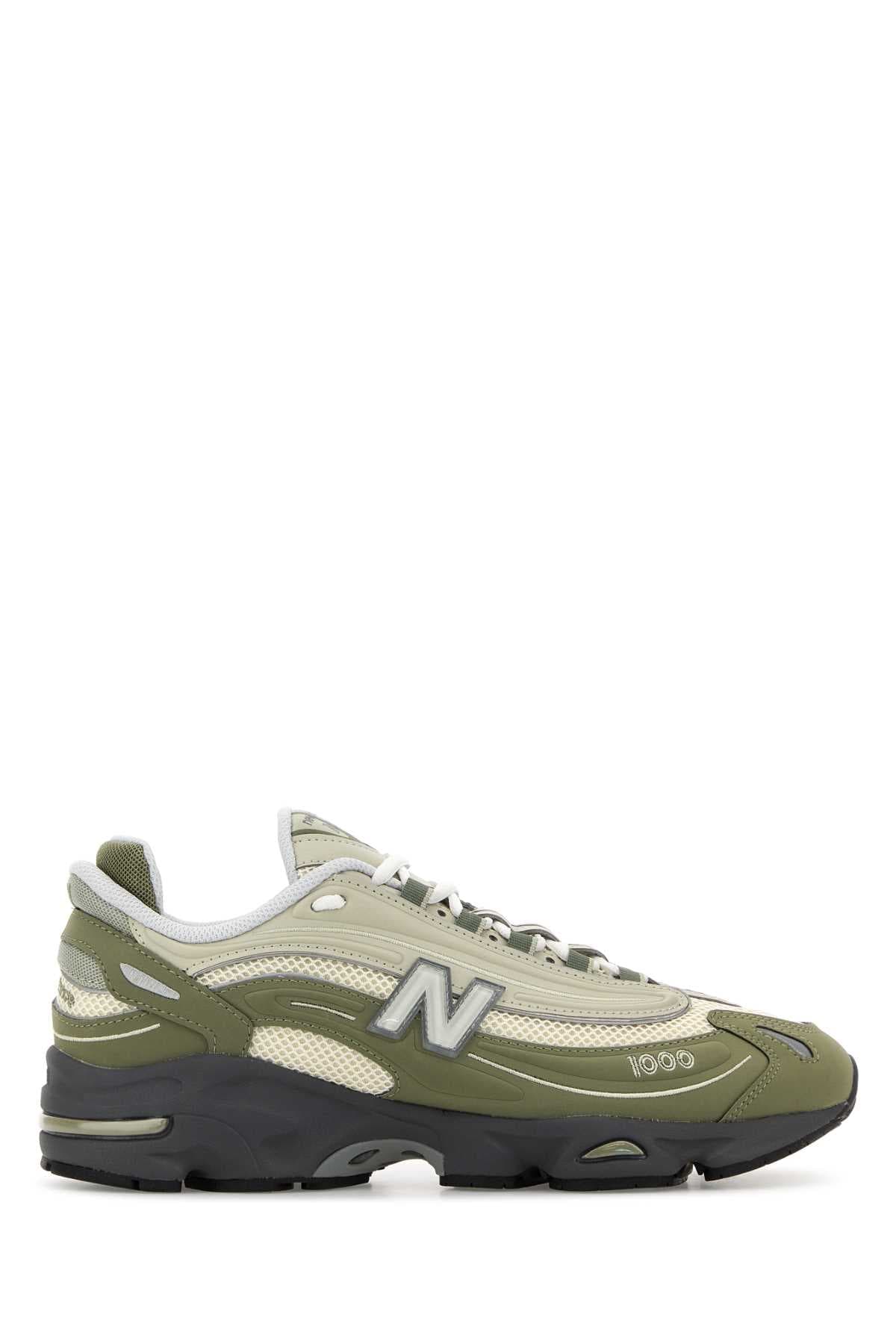 Multicolor rubber and mesh 1000 sneakers