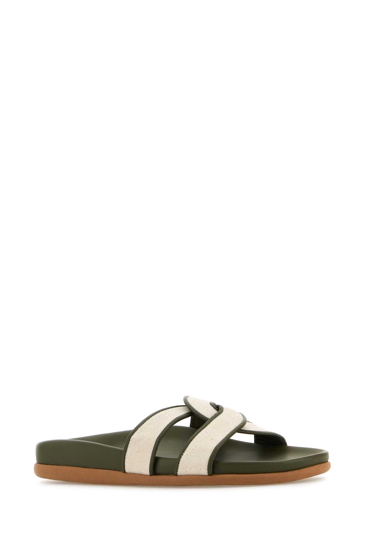 Two-tone canvas Desmos slippers - мініатюра 2