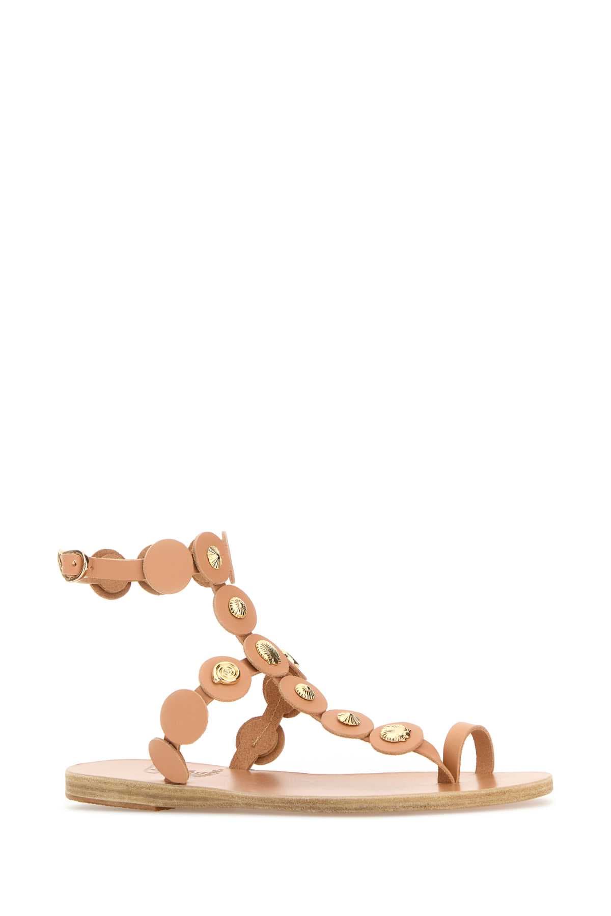 Peach leather thong sandals - мініатюра 2