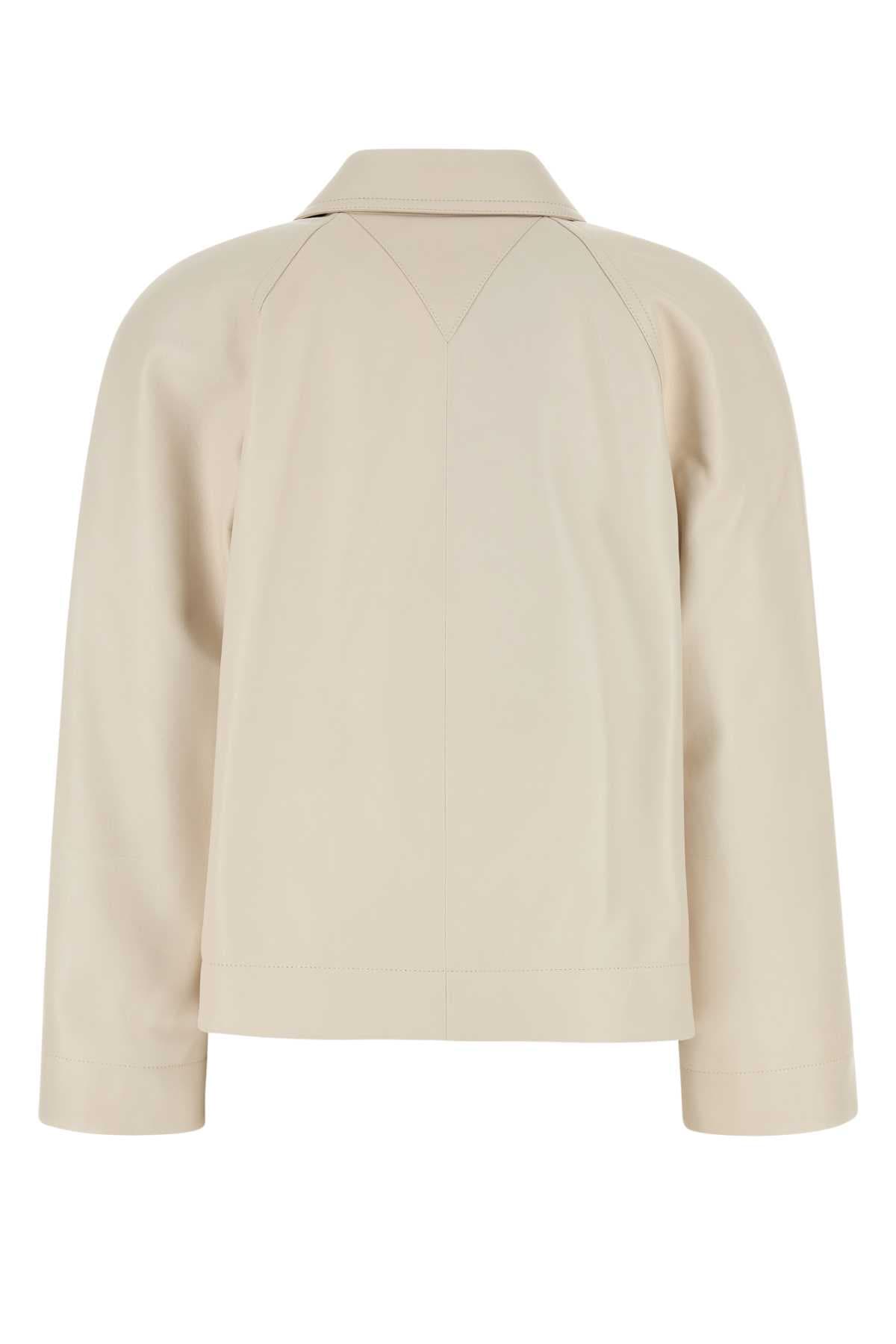 Ivory leather jacket - мініатюра 2
