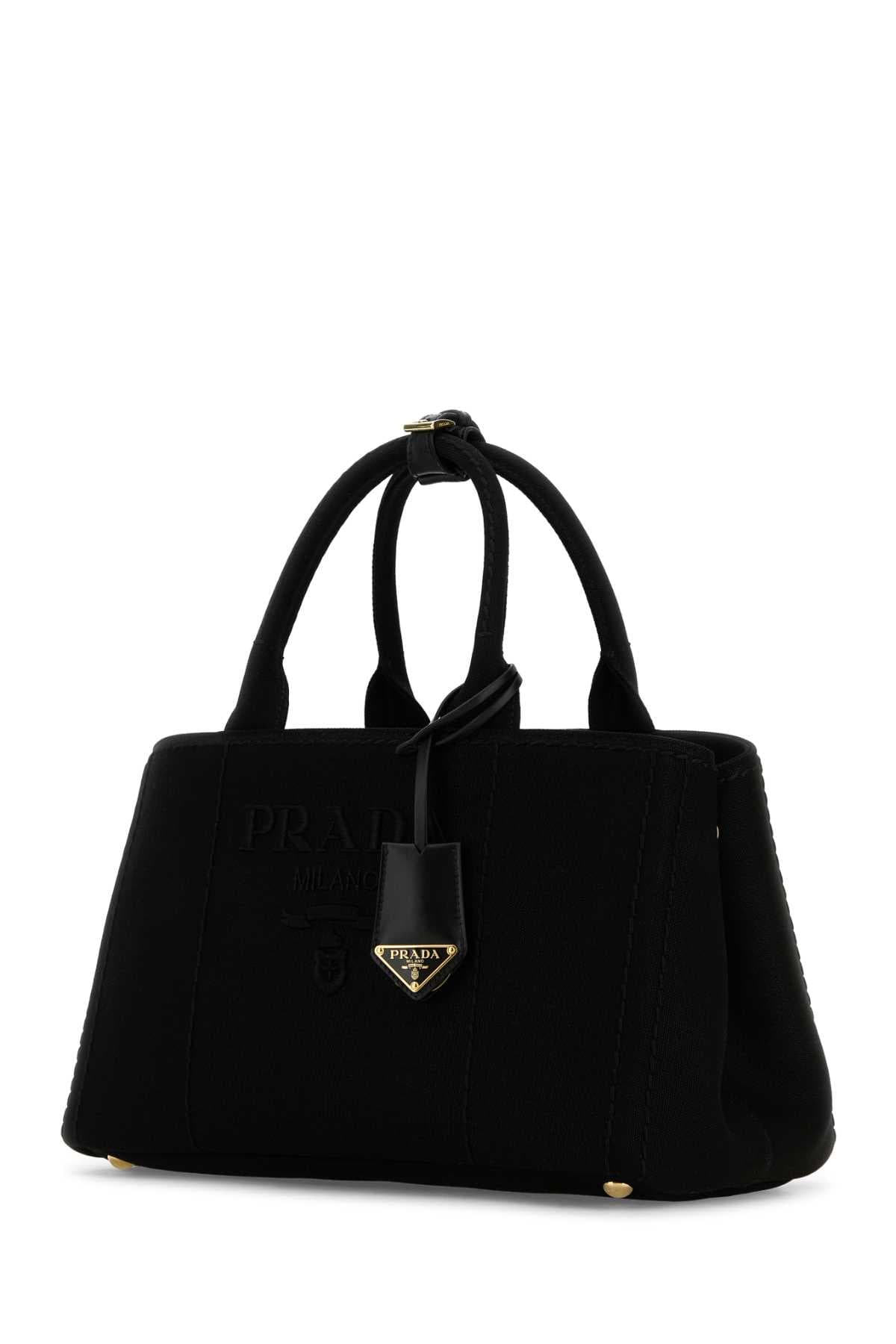 Black canvas shopping bag - мініатюра 2