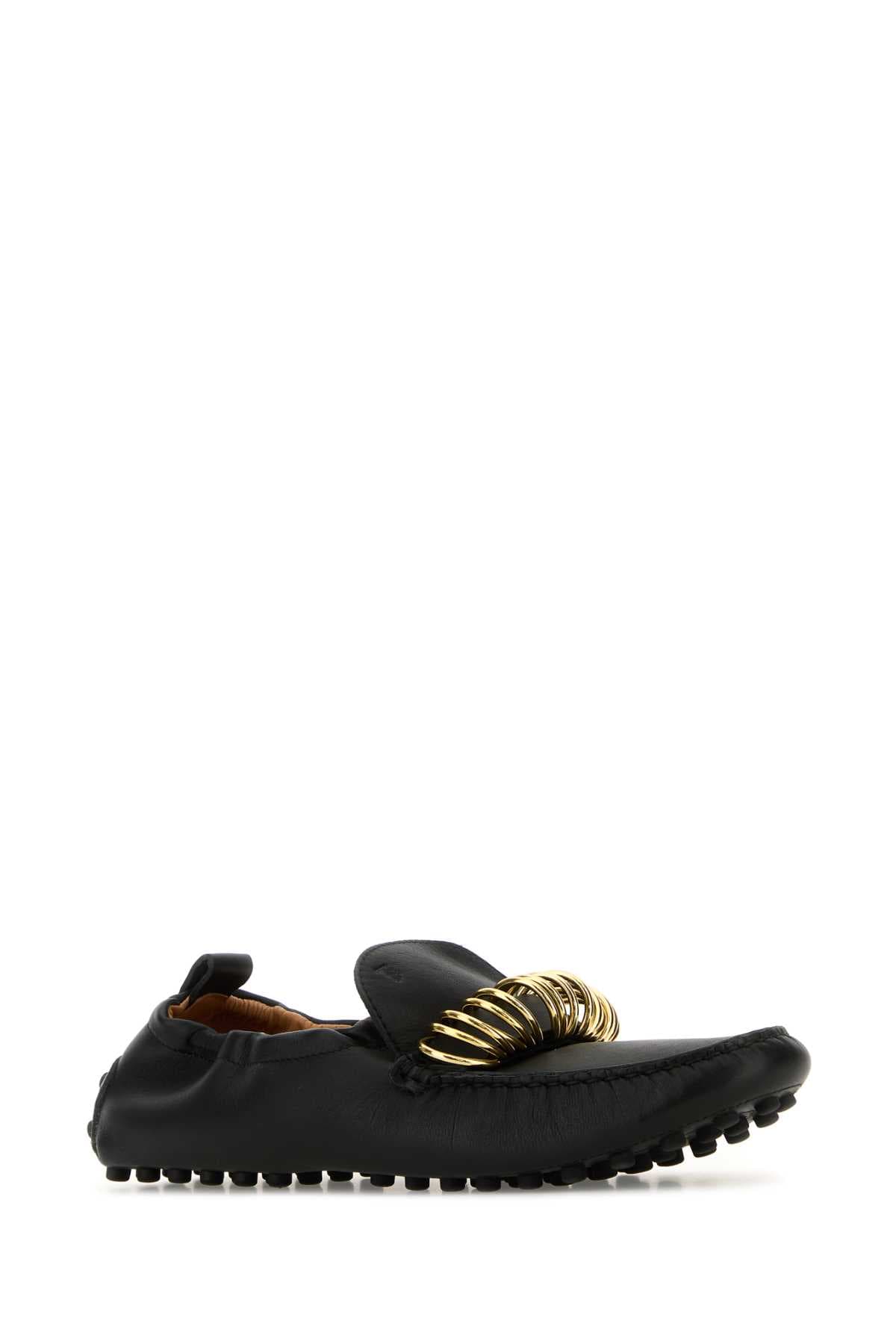 Black leather loafers - мініатюра 2