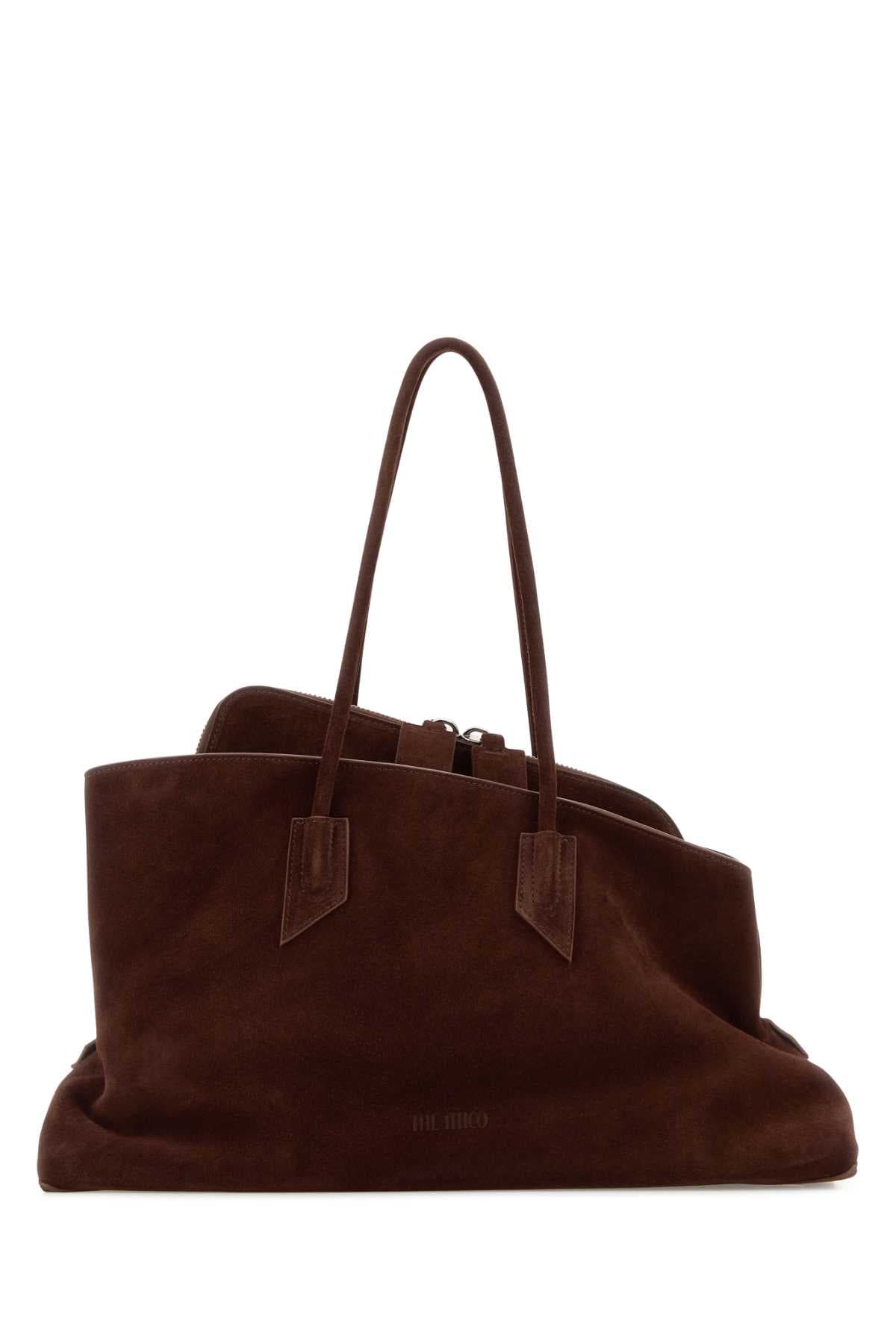Brown suede La Passeggiata shopping bag