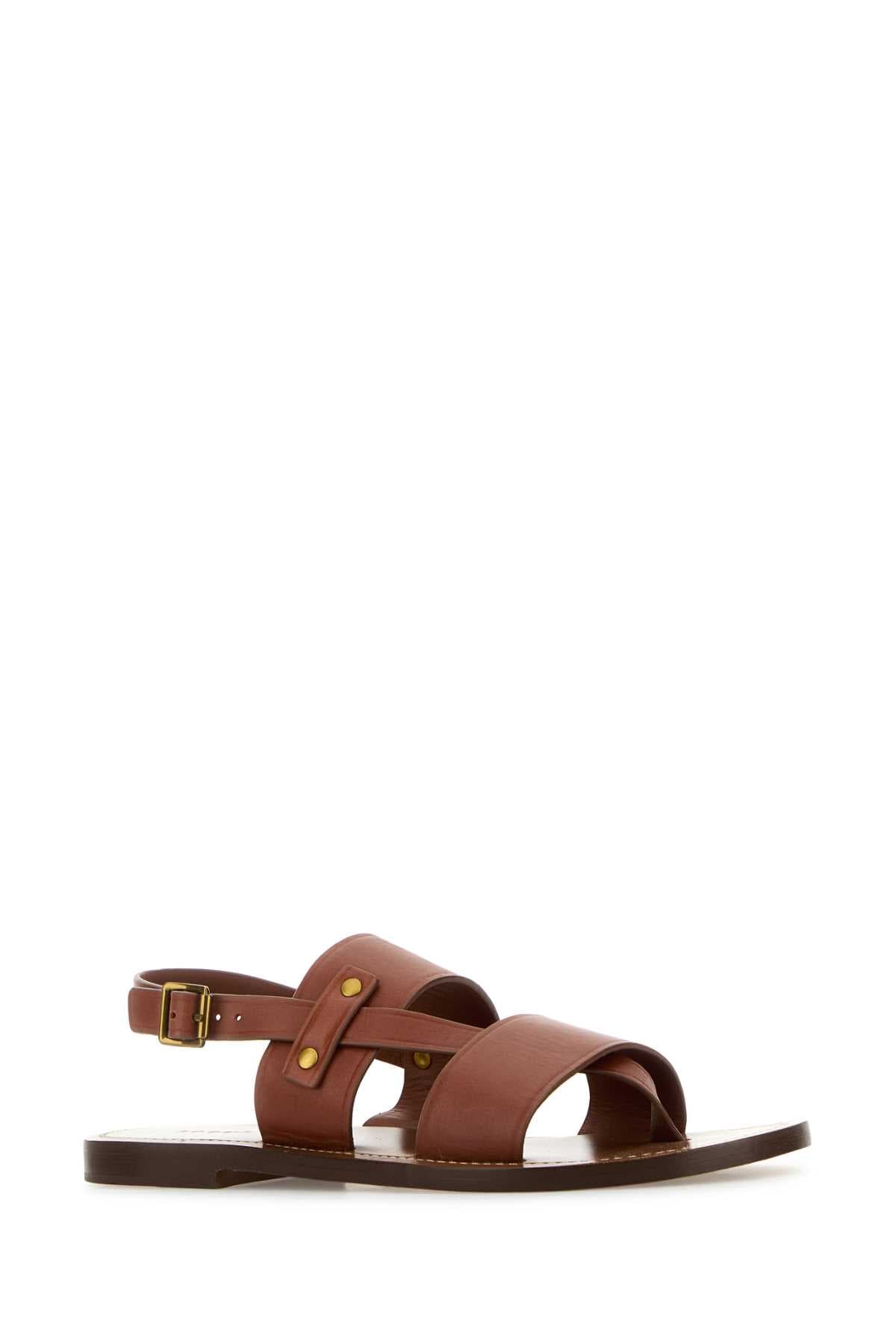 Caramel leather Amazonia thong sandals - мініатюра 2