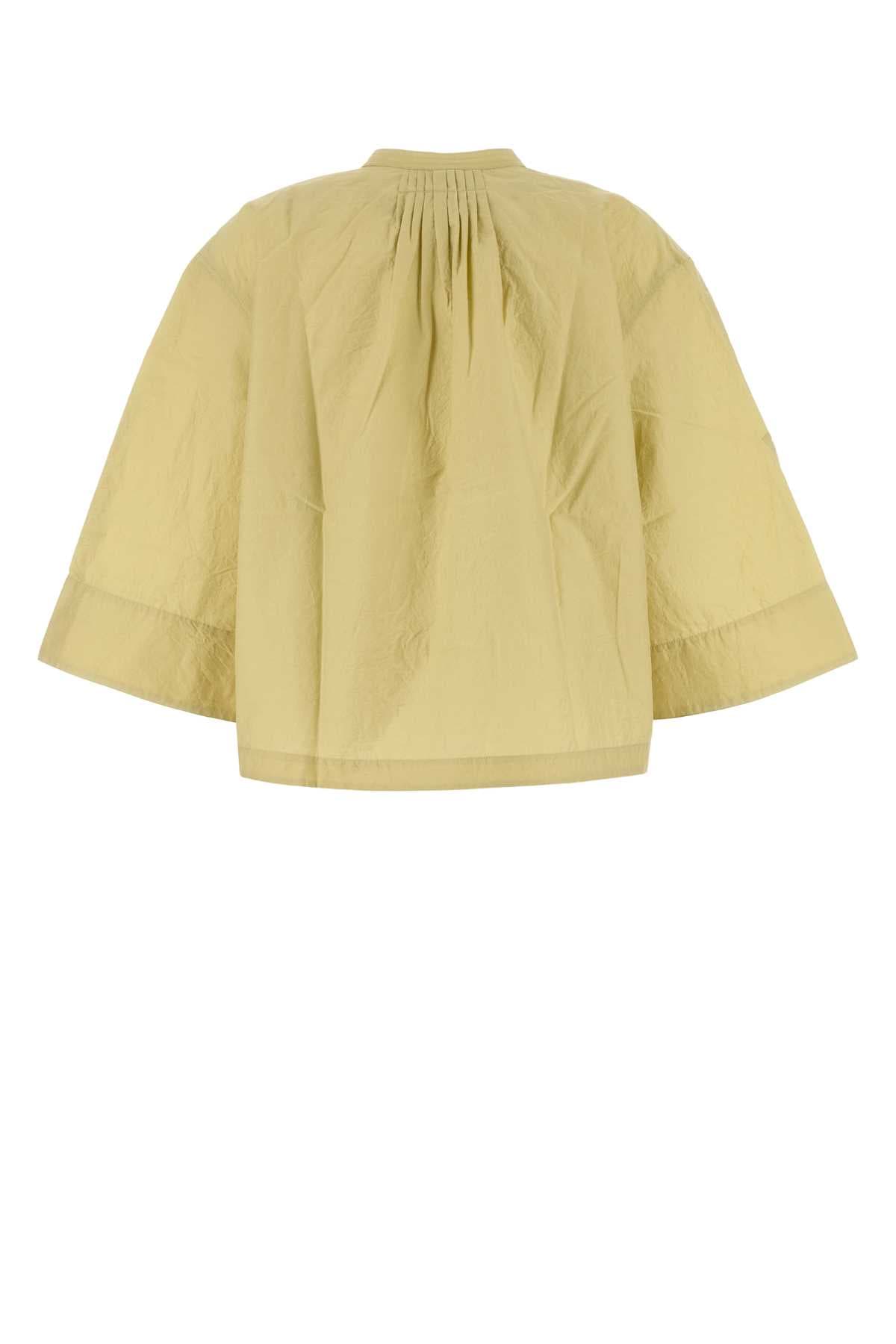 Pistachio green cotton blend oversize Bucarest shirt - мініатюра 2