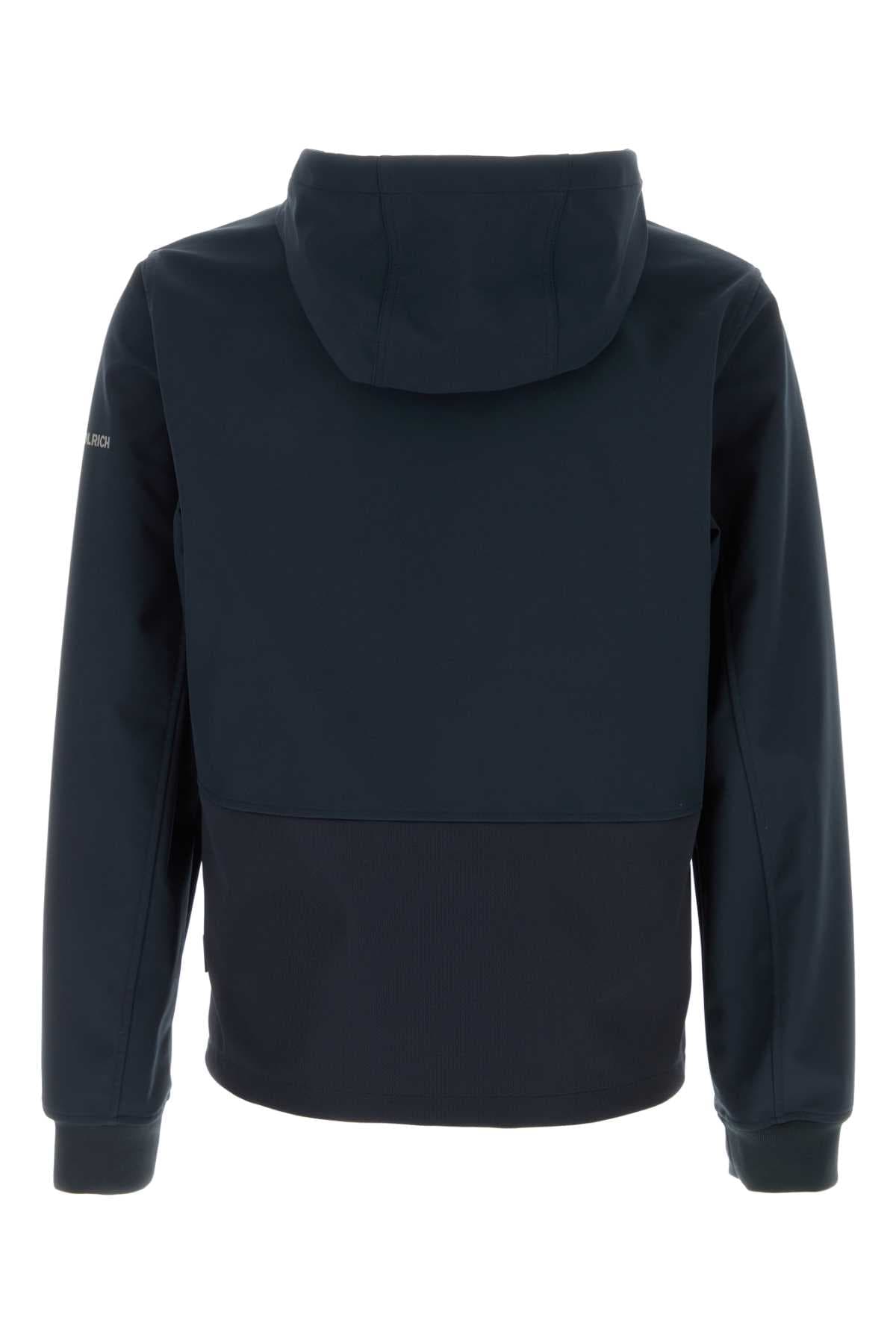 Navy blue stretch polyester jacket - мініатюра 2