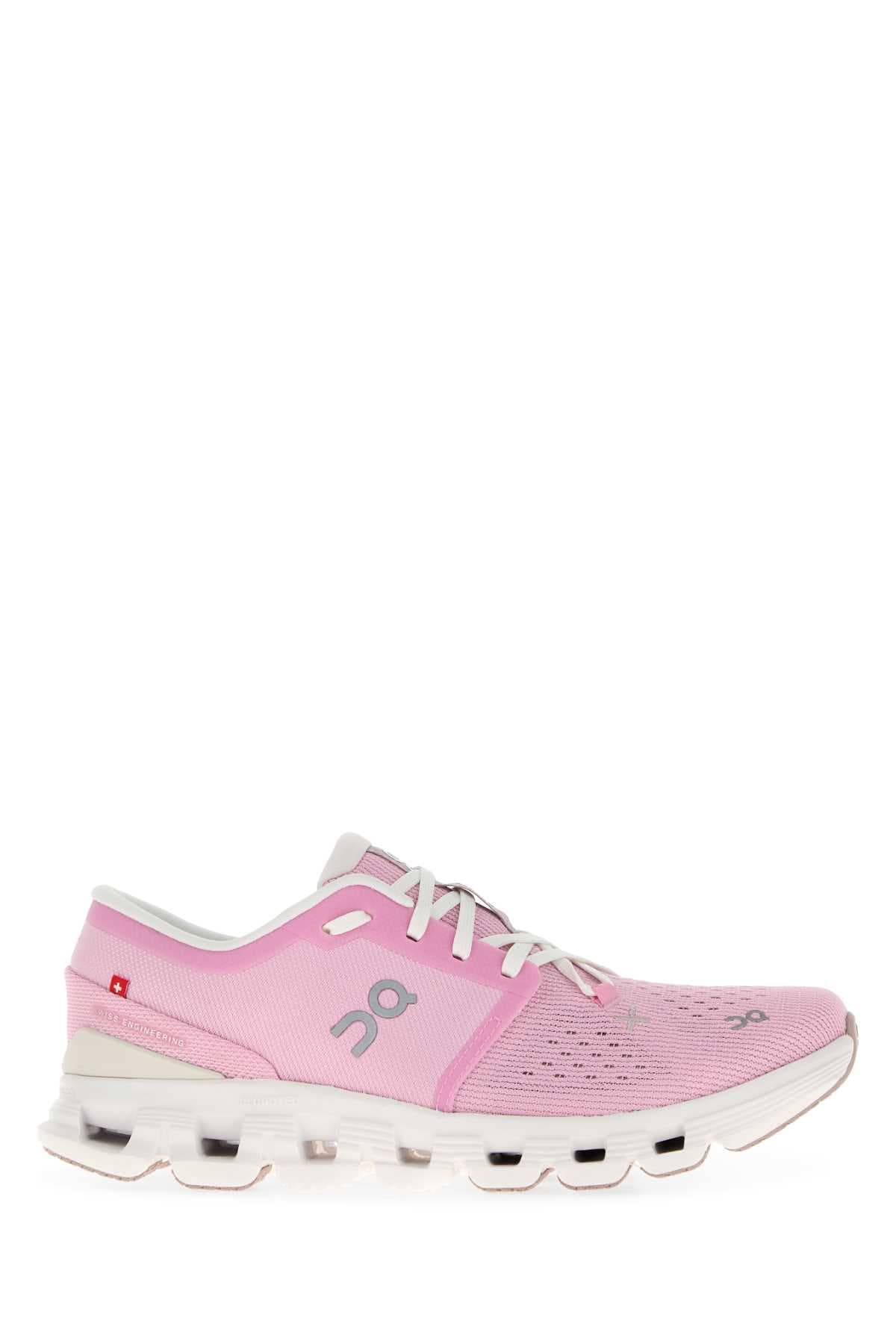 Pink fabric Cloud X 4 sneakers