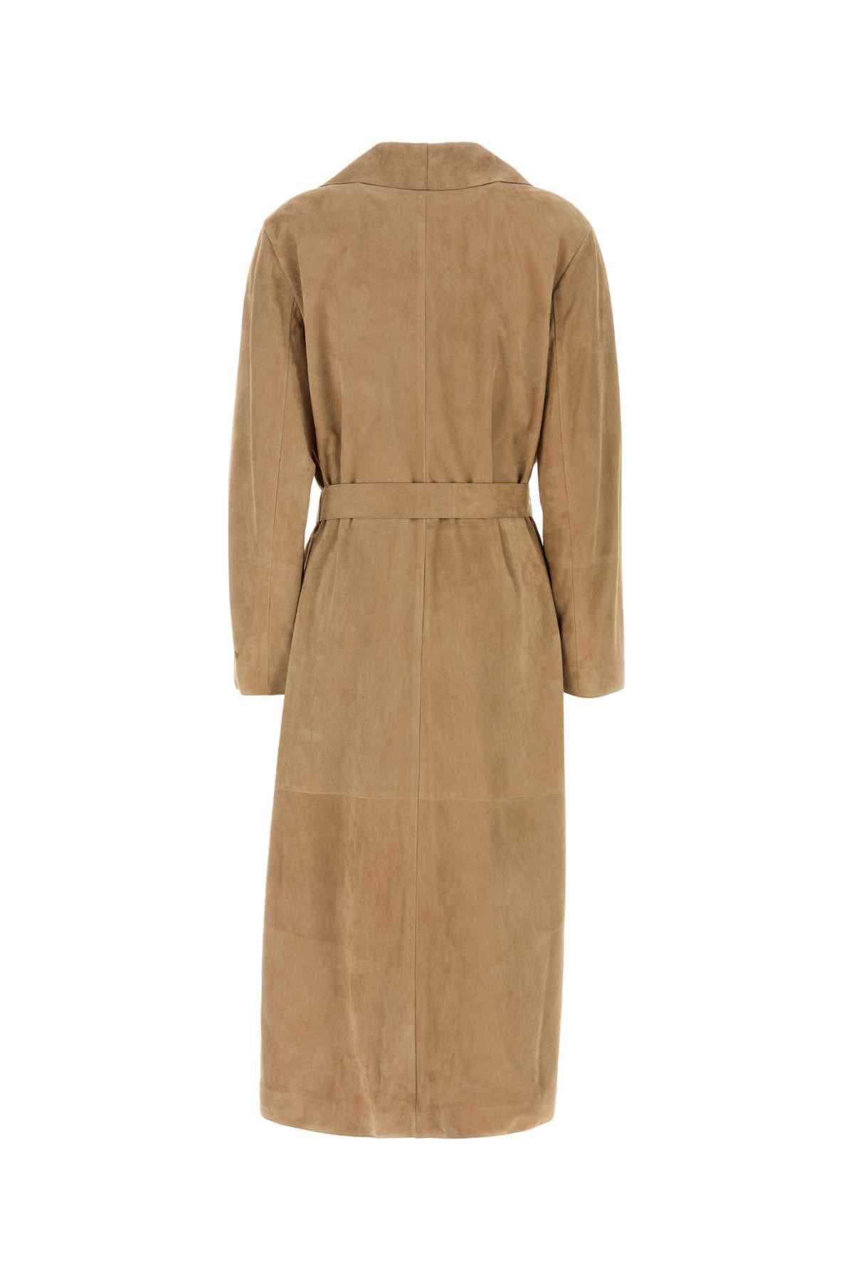Camel suede coat - мініатюра 2