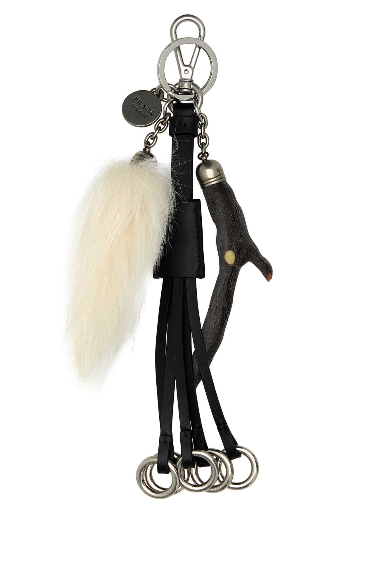 Black leather key ring - мініатюра 2