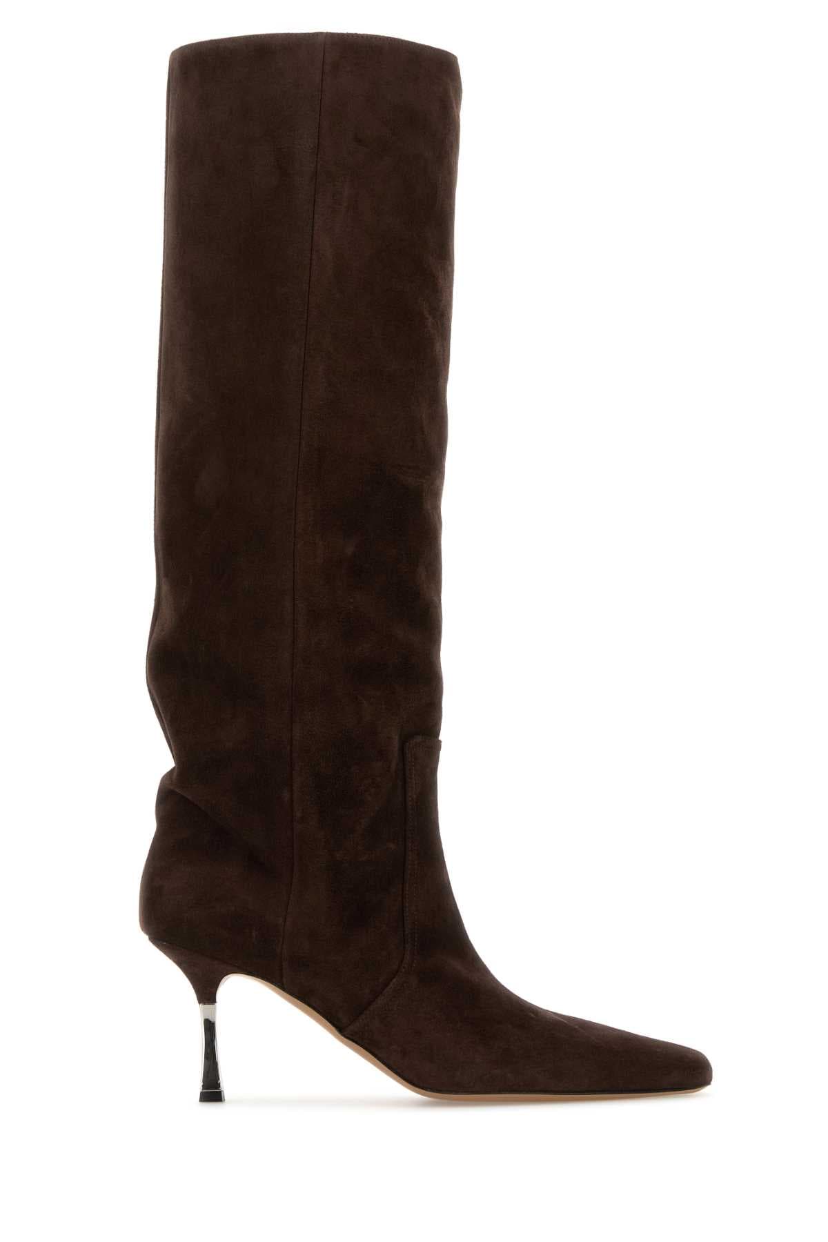 Chocolate suede Bettina boots