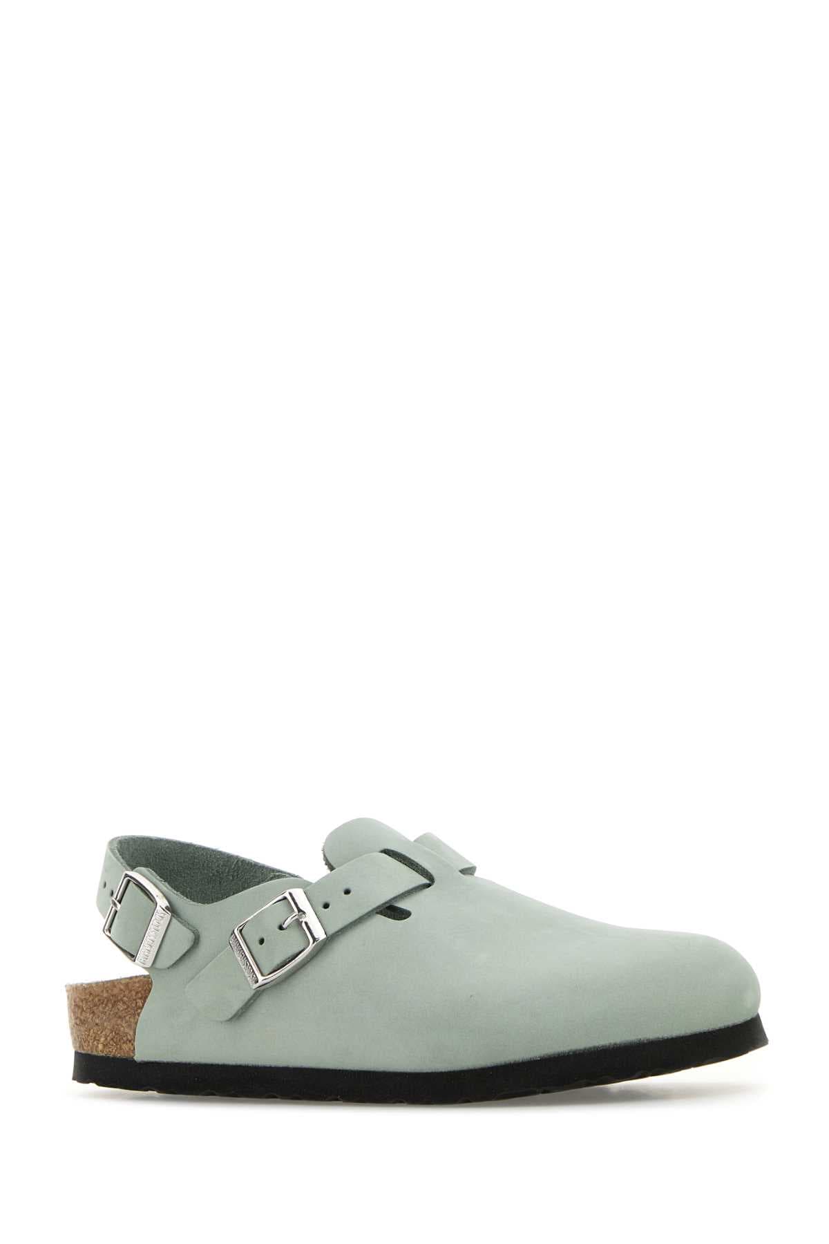 Mint green suede Tokyo slippers - мініатюра 2