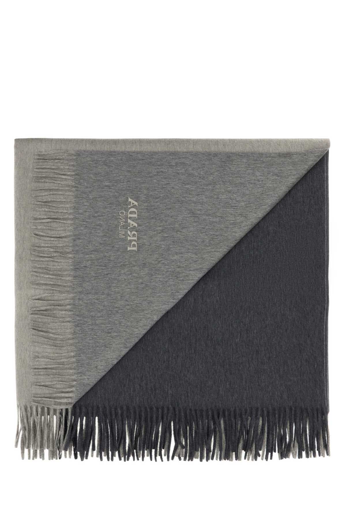 Two-tone cashmere blend blanket - мініатюра 2