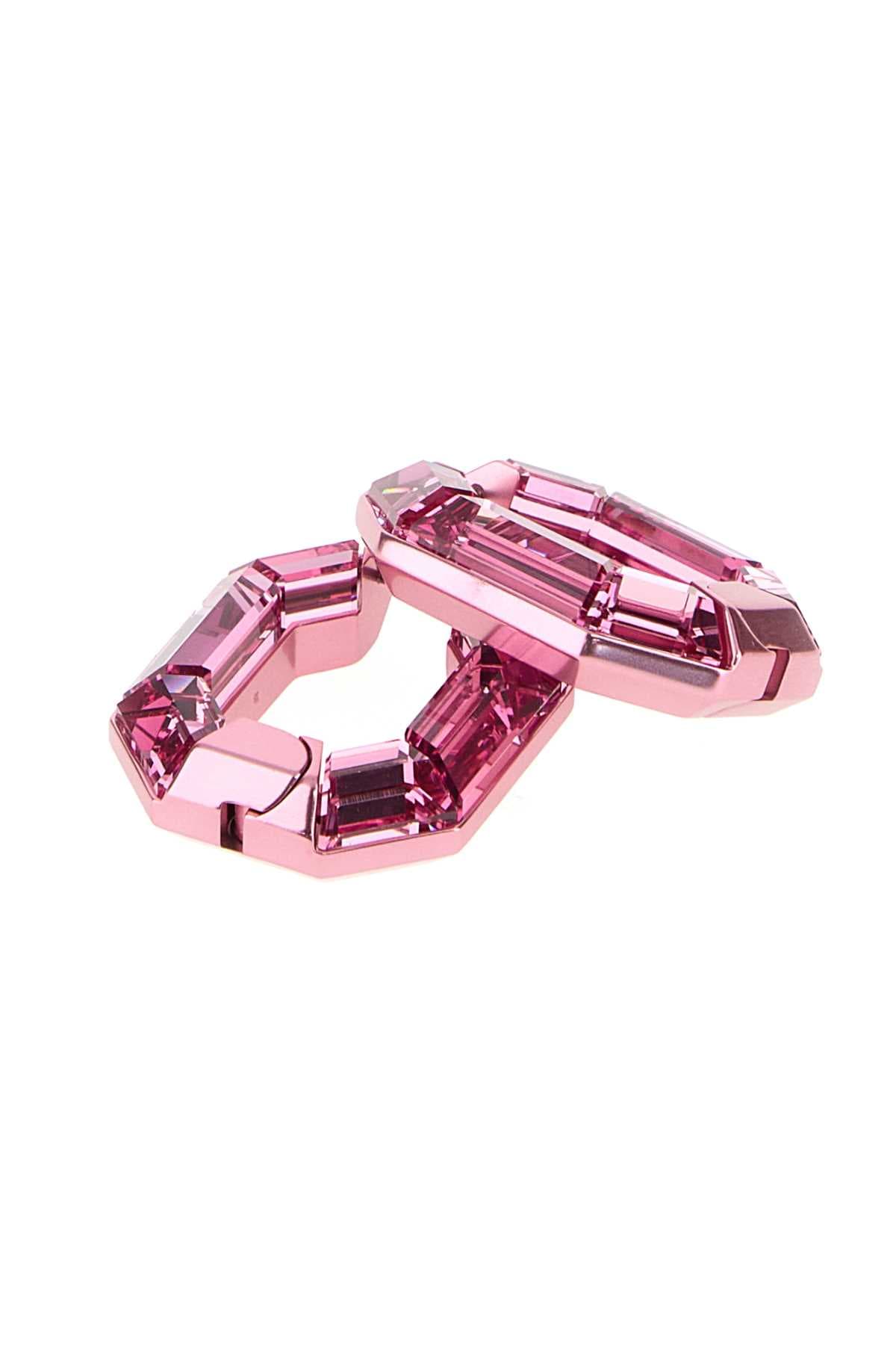 Pink crystal Lucent earrings - мініатюра 2