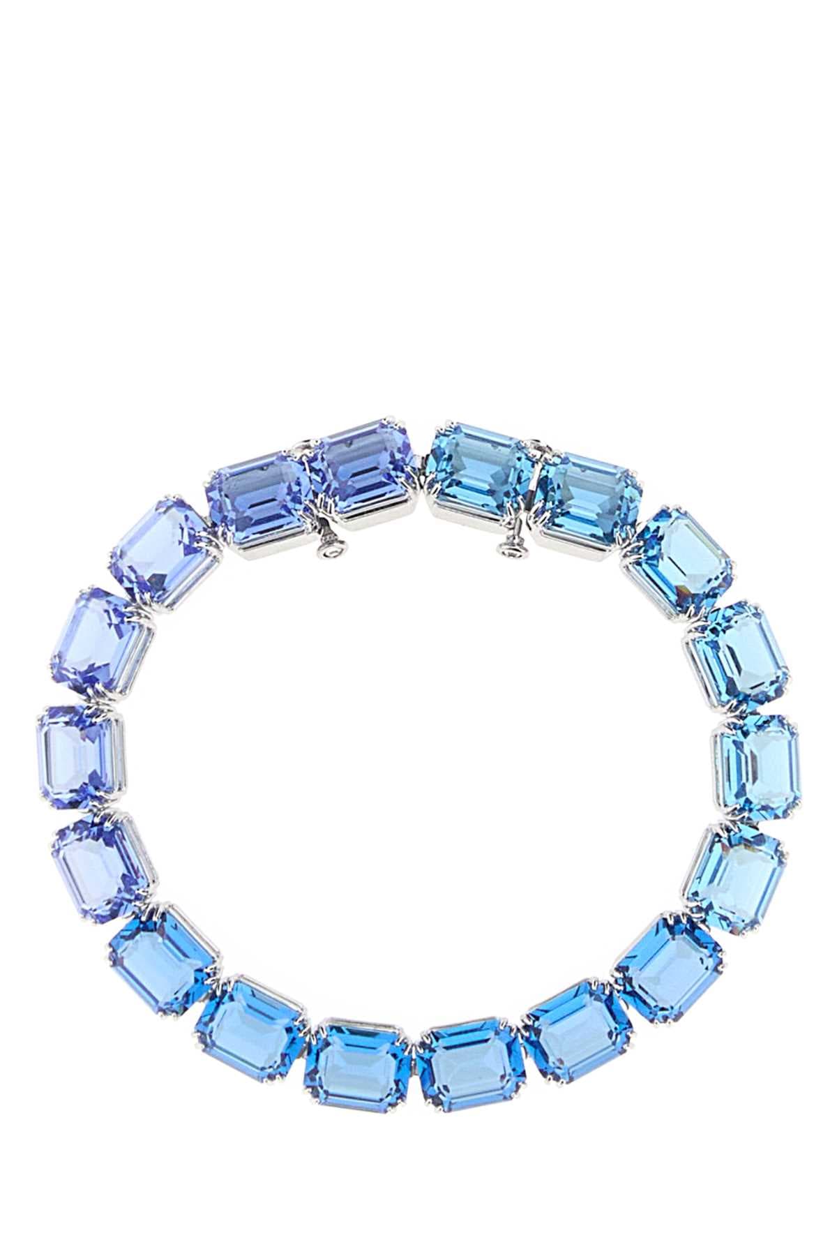 Light blue metal and crystals Millenia bracelet