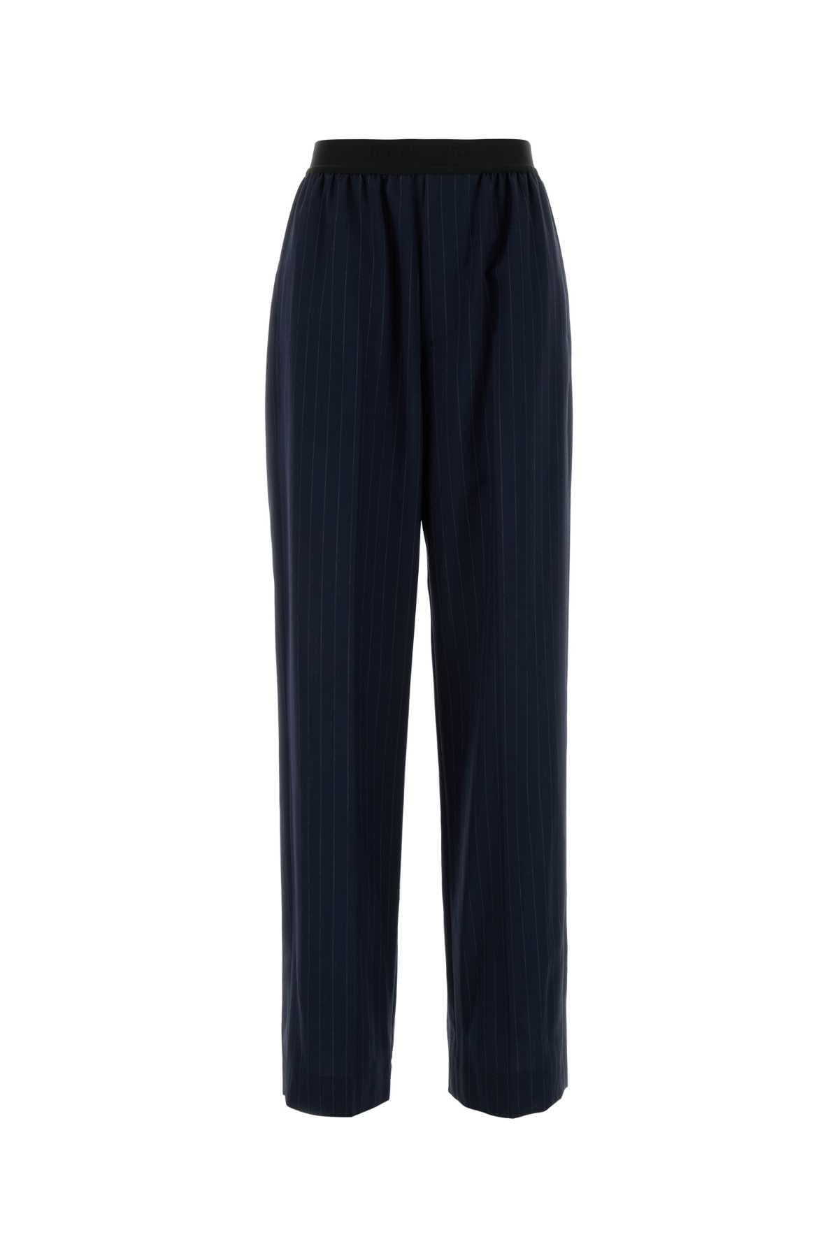 Embroidered wool pant