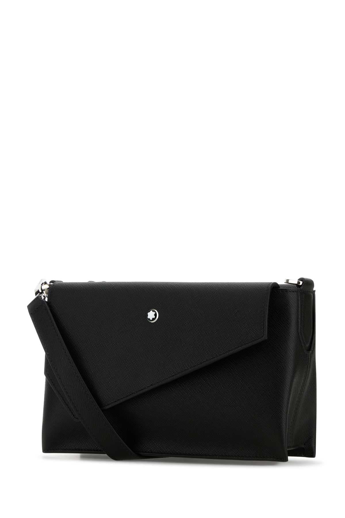 Black leather crossbody bag - мініатюра 2