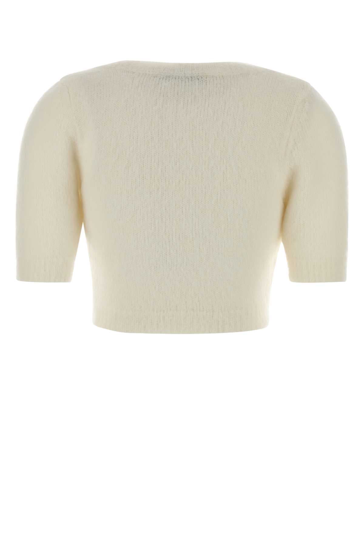 Ivory mohair blend sweater - мініатюра 2