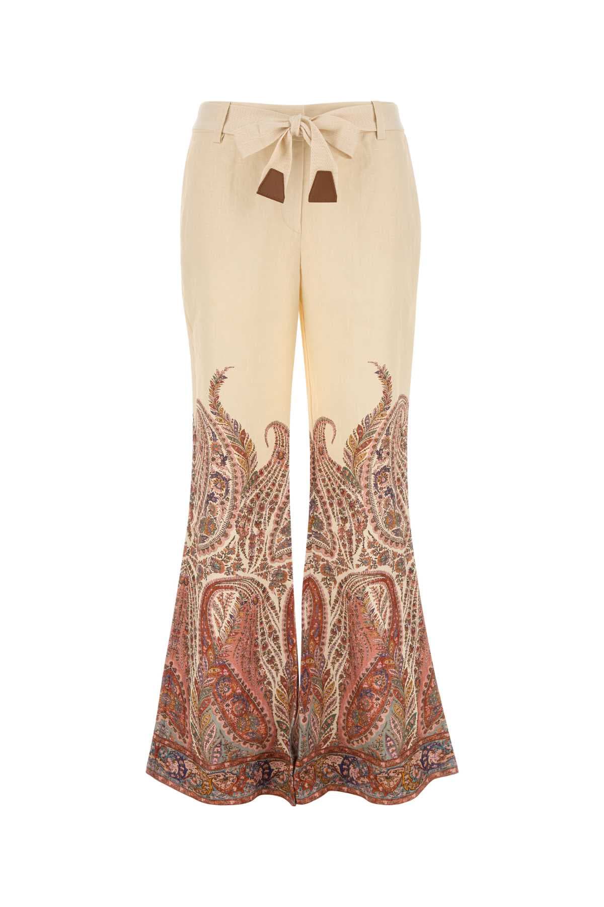 Printed linen Rhiannon pant