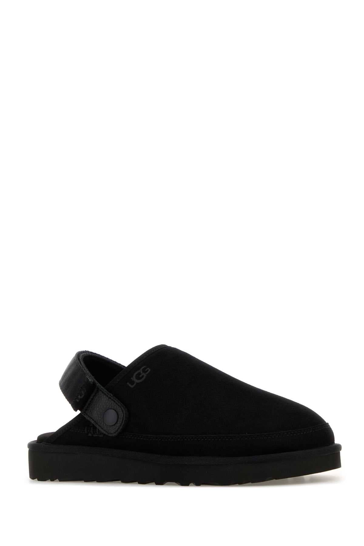 Black suede Goldencoast slippers - мініатюра 2
