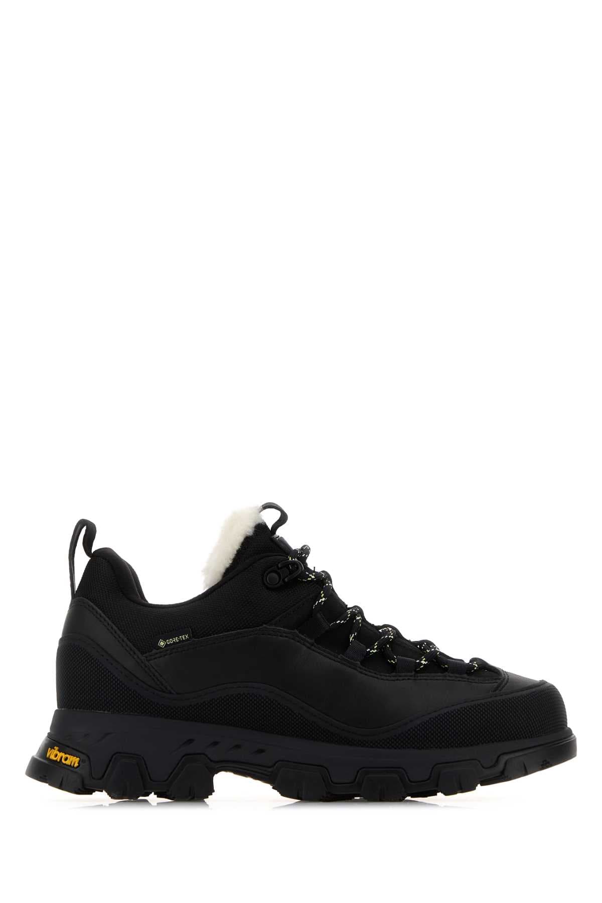 Black canvas and leather Metrotrek sneakers