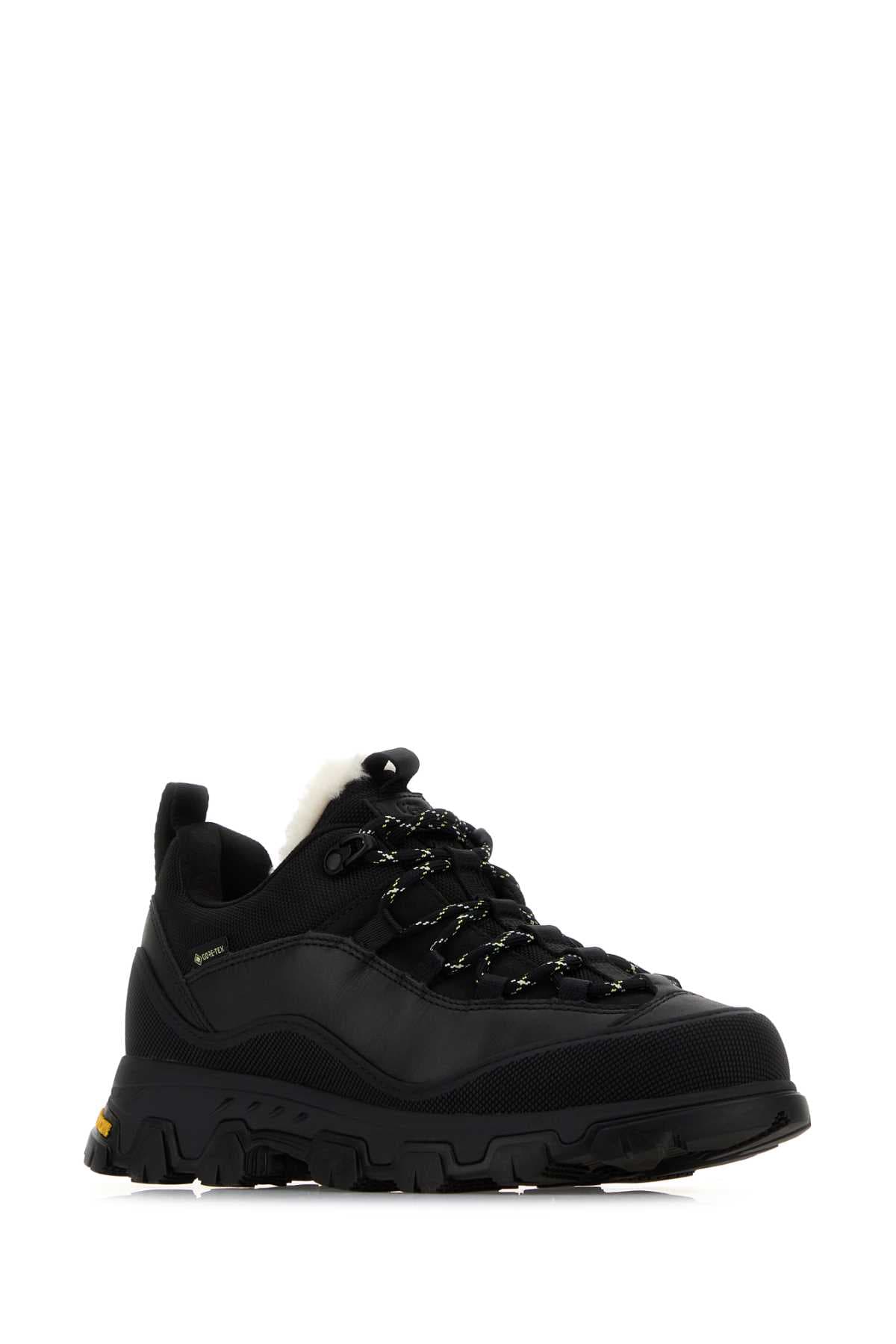 Black canvas and leather Metrotrek sneakers - мініатюра 2