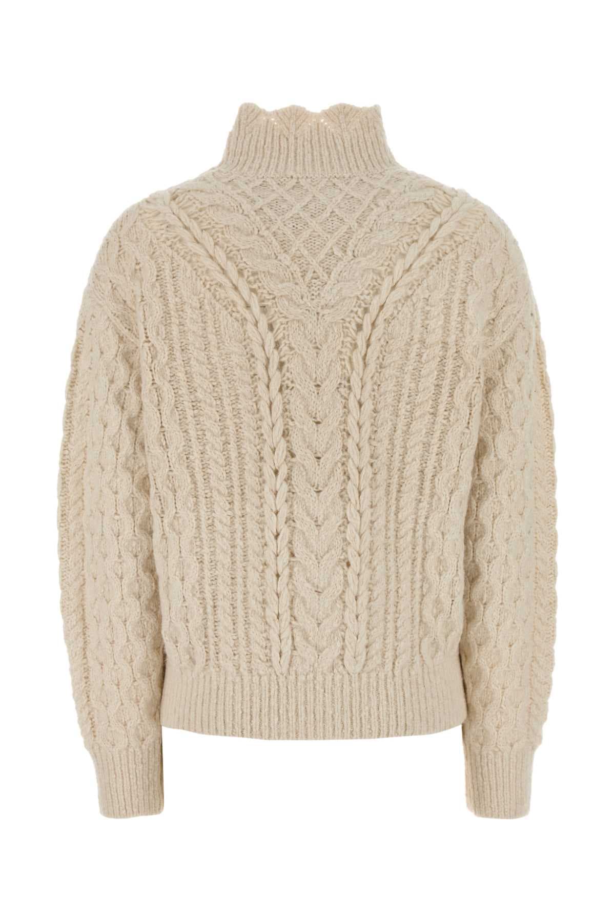 Ivory cotton blend Bolinea sweater - мініатюра 2
