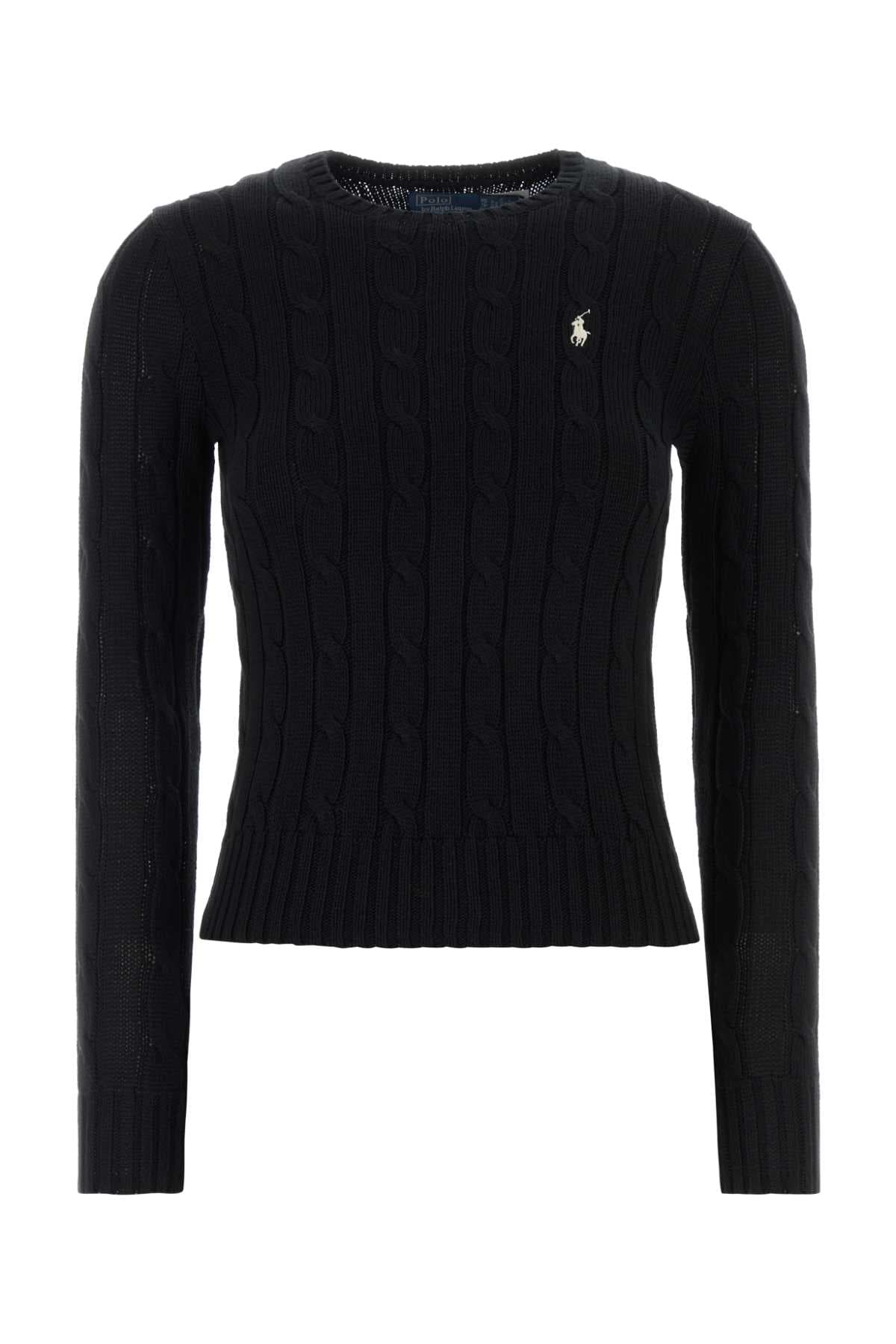 Black cotton sweater