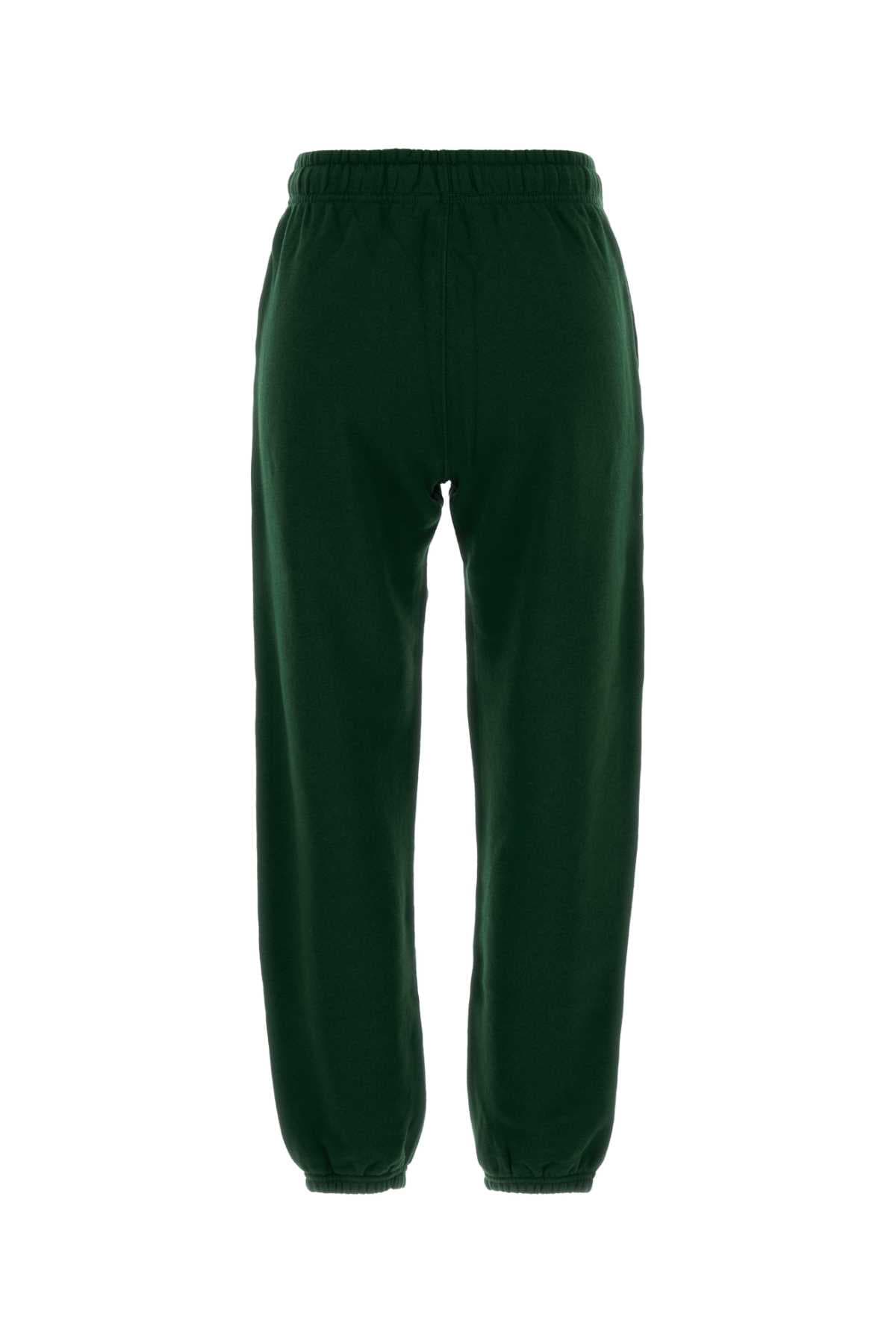 Dark green cotton blend joggers - мініатюра 2