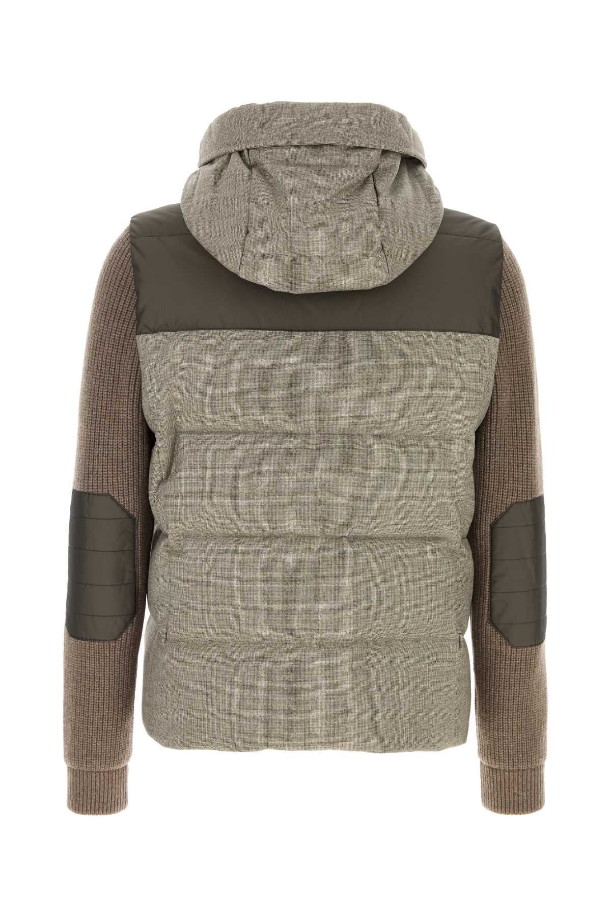 Cappuccino wool Bensa down jacket - мініатюра 2