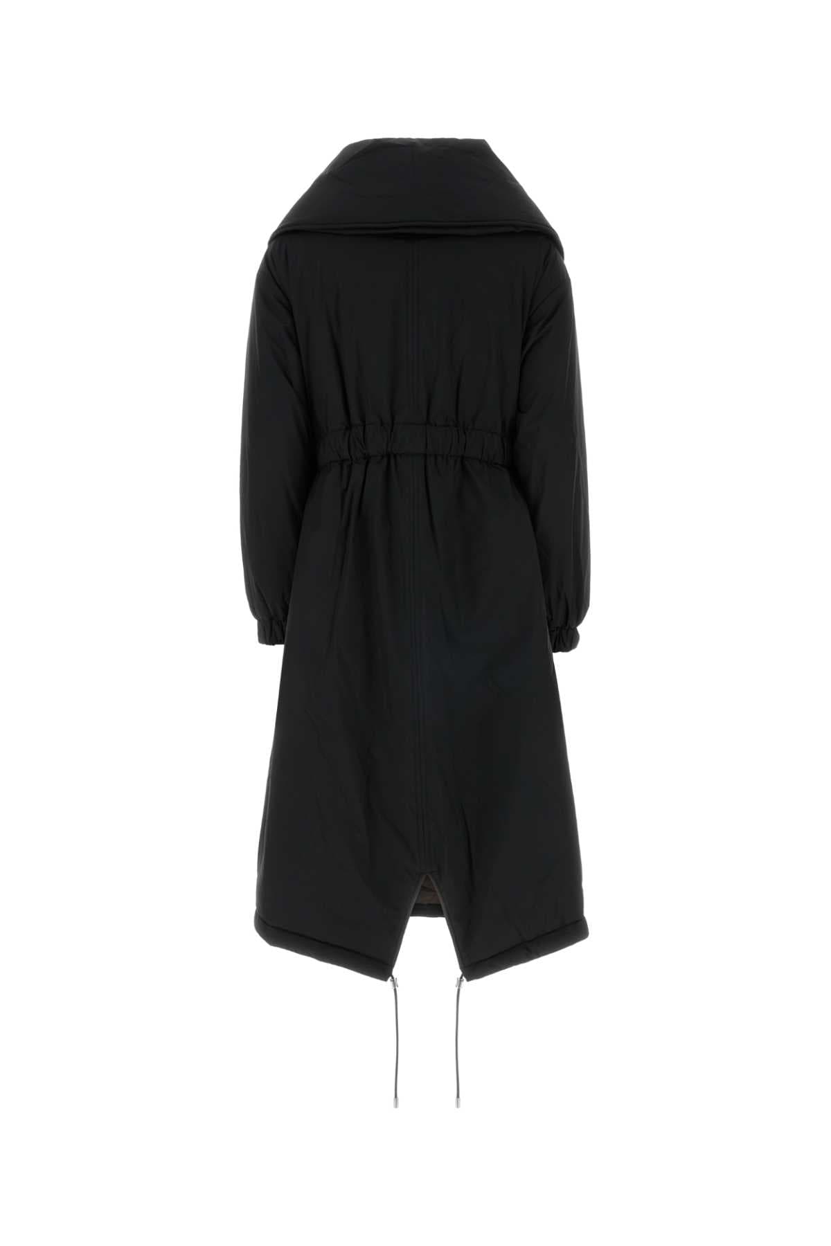 Black polyester Eneida down jacket - мініатюра 2