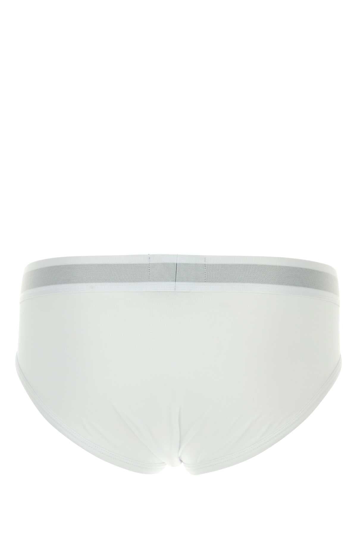 White stretch cotton brief - мініатюра 2