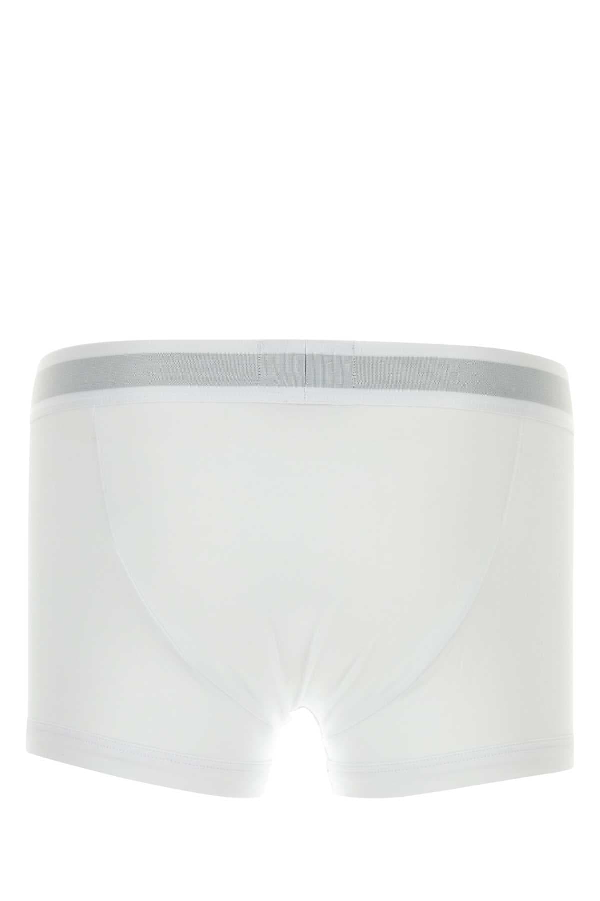 White stretch cotton boxer - мініатюра 2