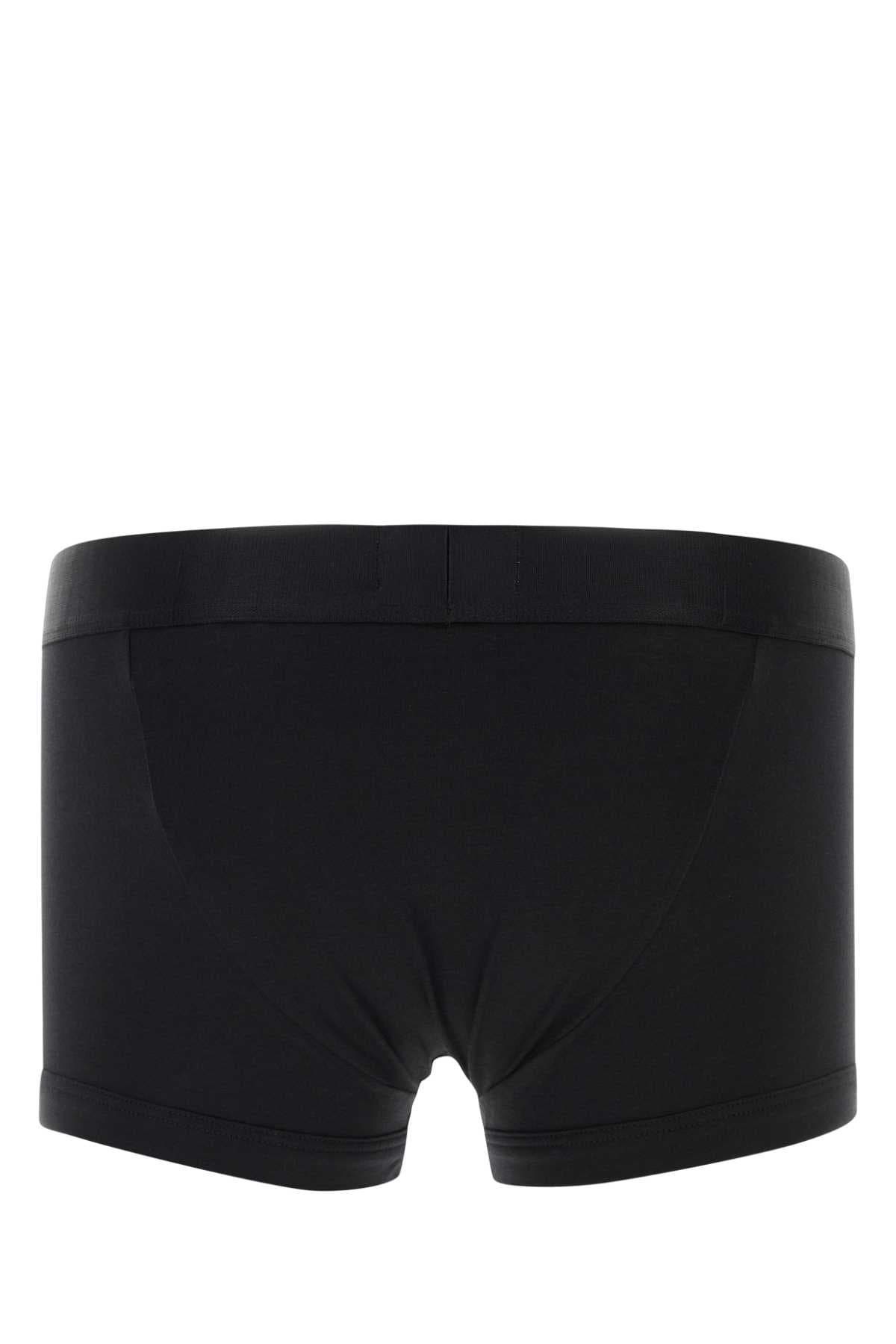Black stretch cotton boxer - мініатюра 2