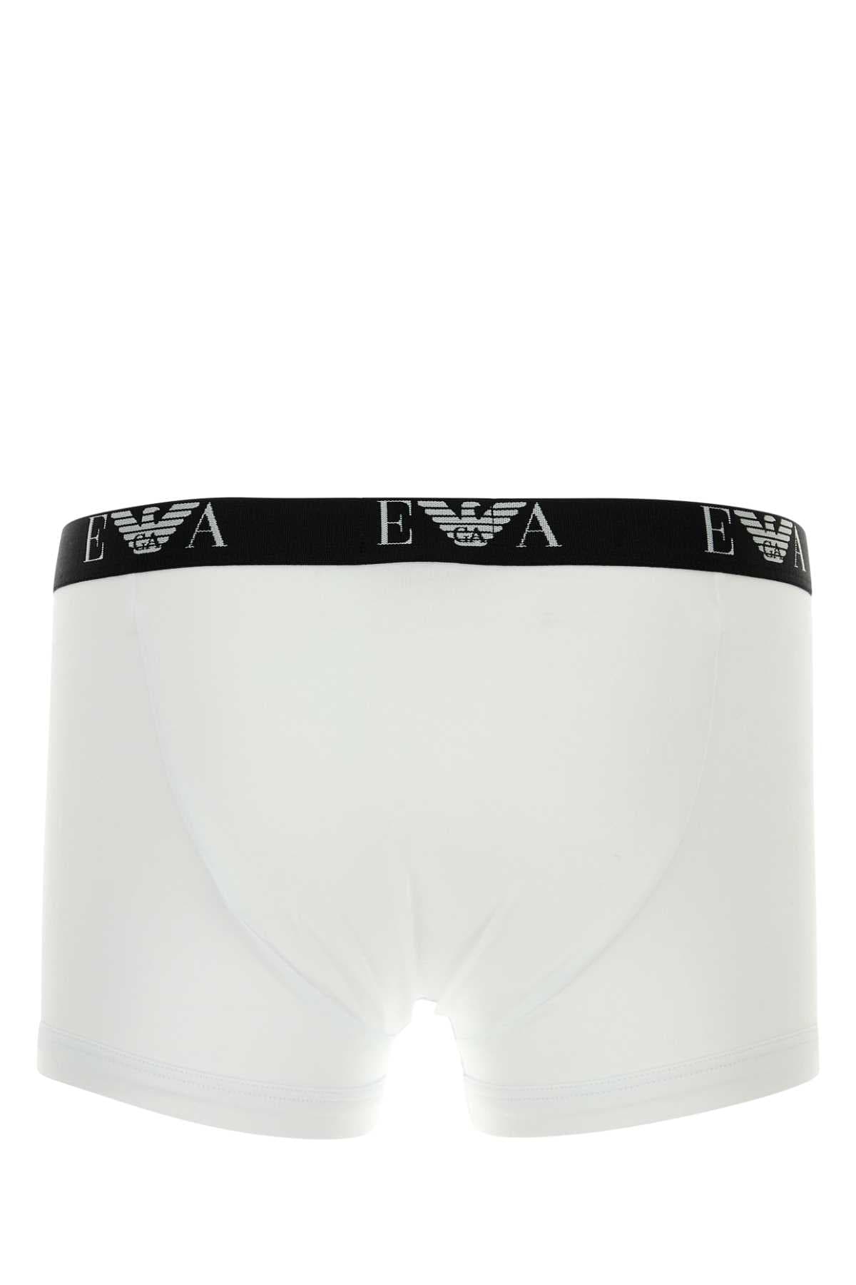 White stretch cotton boxer set - мініатюра 2
