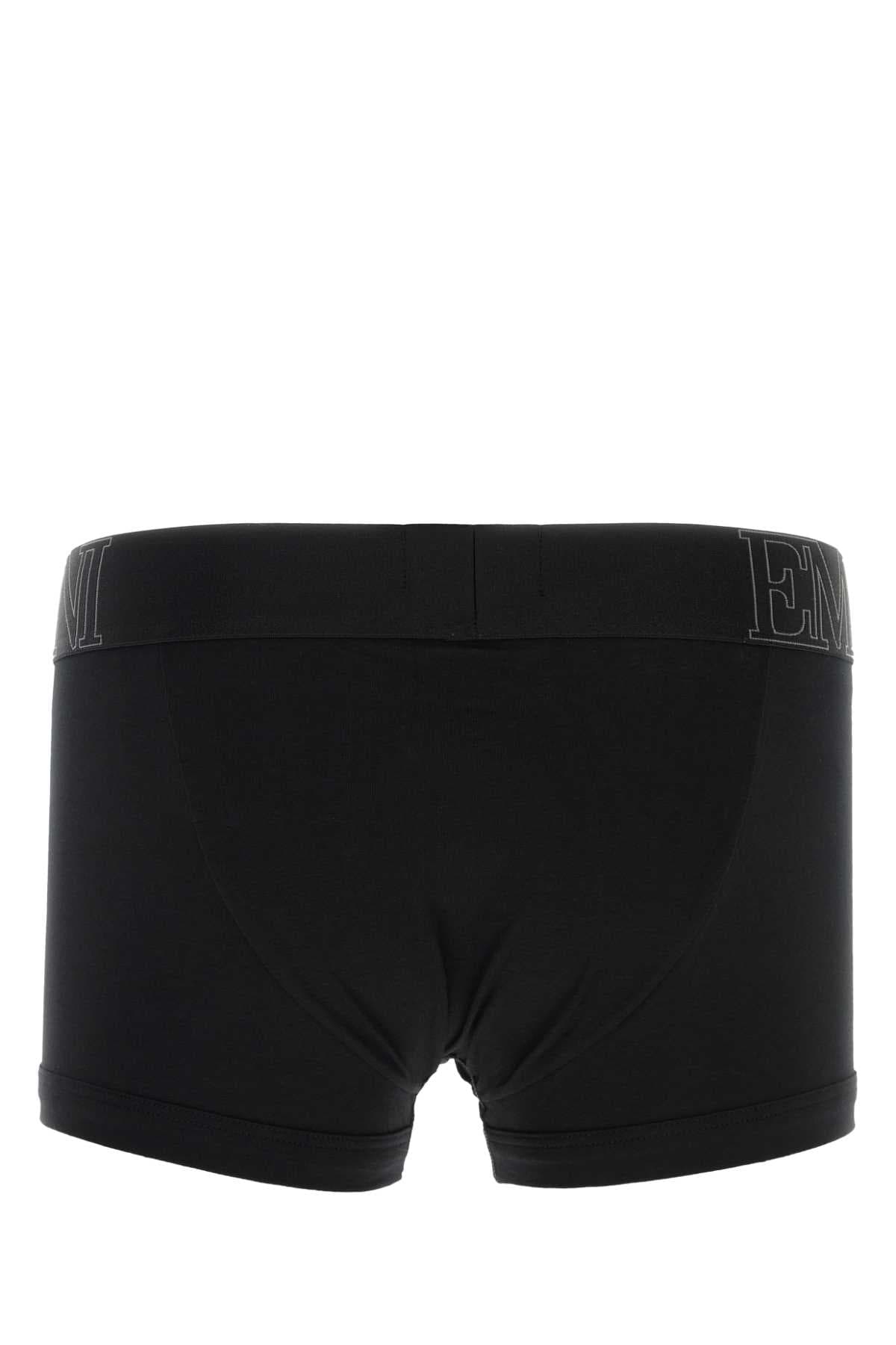 Black stretch cotton boxer - мініатюра 2