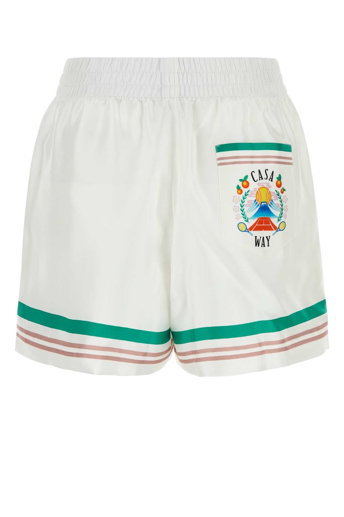 White satin shorts - мініатюра 2