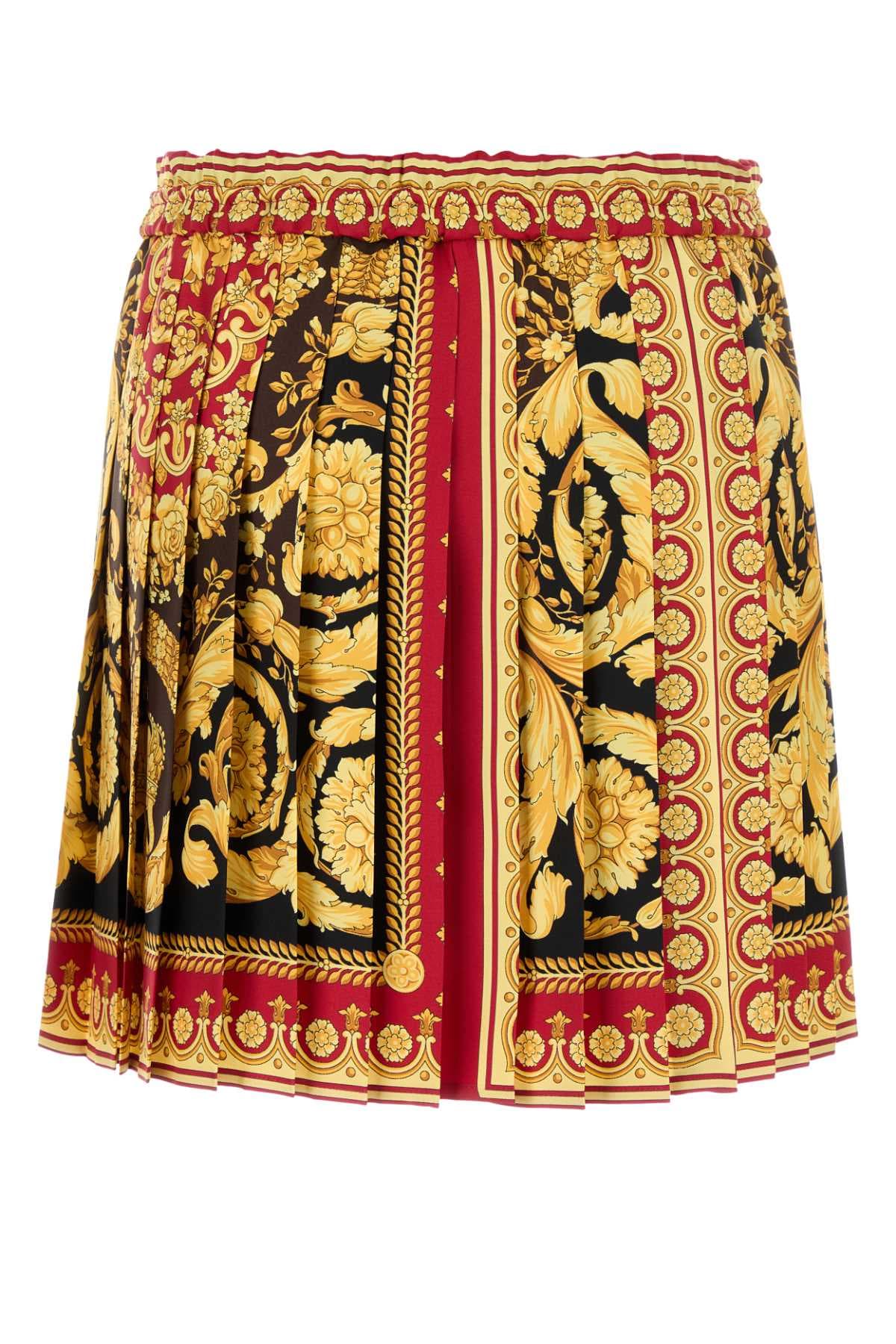 Printed silk mini skirt - мініатюра 2