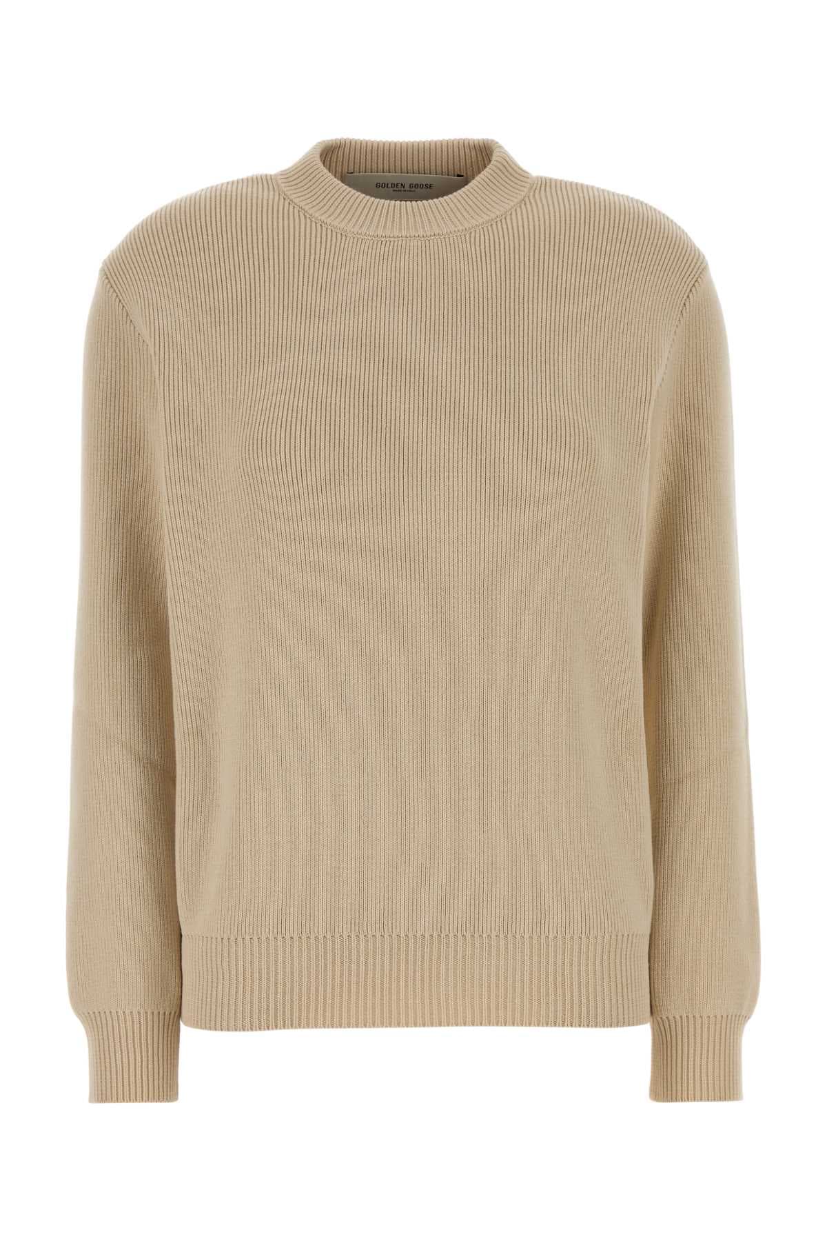 Beige stretch cotton blend Dany sweater